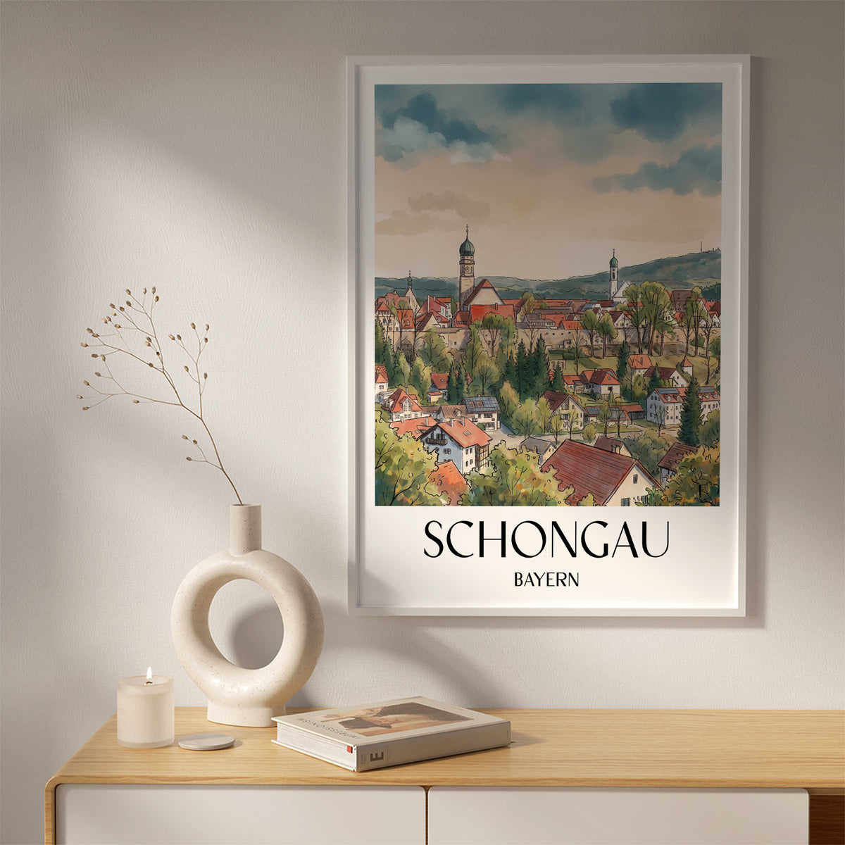 schongau-bayern-deutschland-poster-aquarell