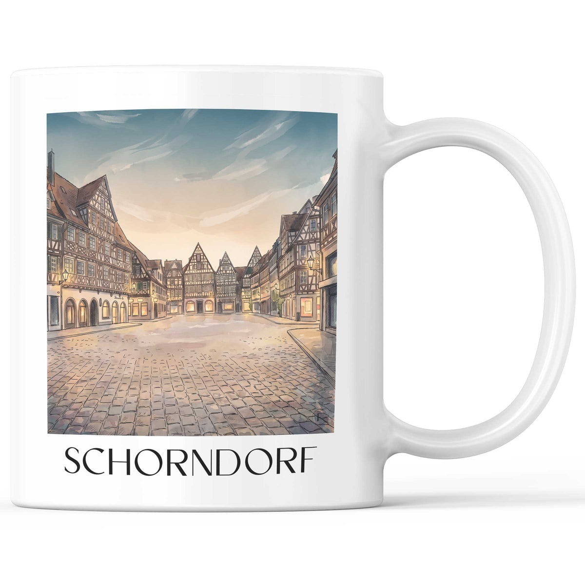 Schorndorf Kaffeebecher - Remstal - Deutschland Becher - Kaffeetasse im Aquarell Stil - favplace