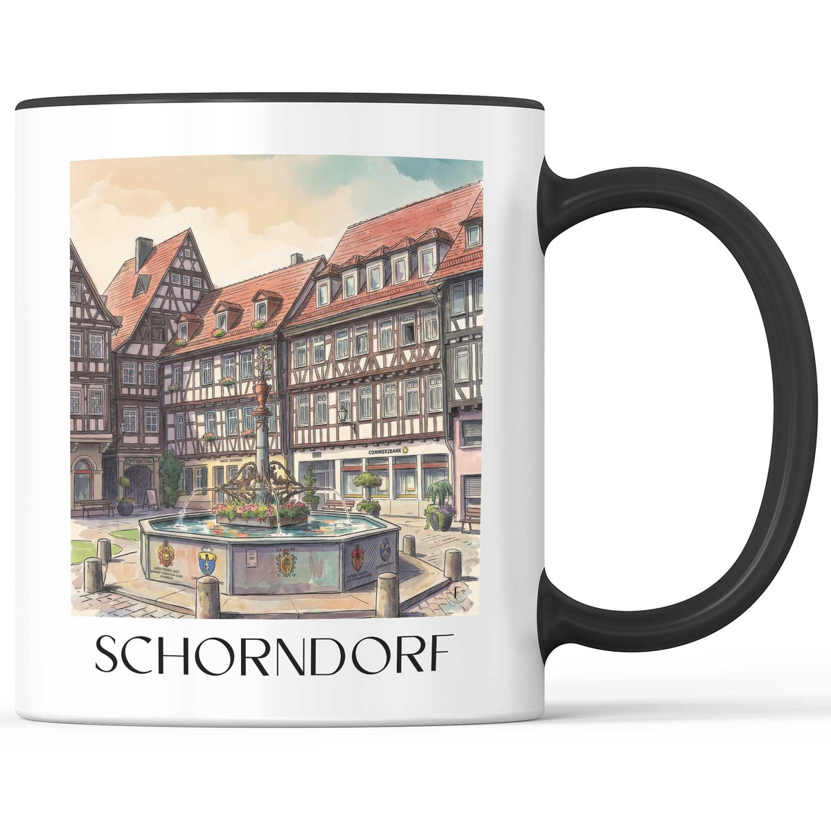 schorndorf-württemberg-deutschland-kaffeebecher-aquarell