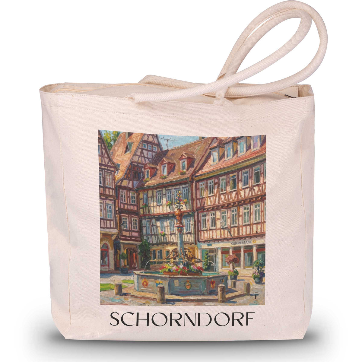 Schorndorf Shopping Tasche - Württemberg - Deutschland Tote Bag - Einkaufstasche im Ölgemälde Stil - favplace