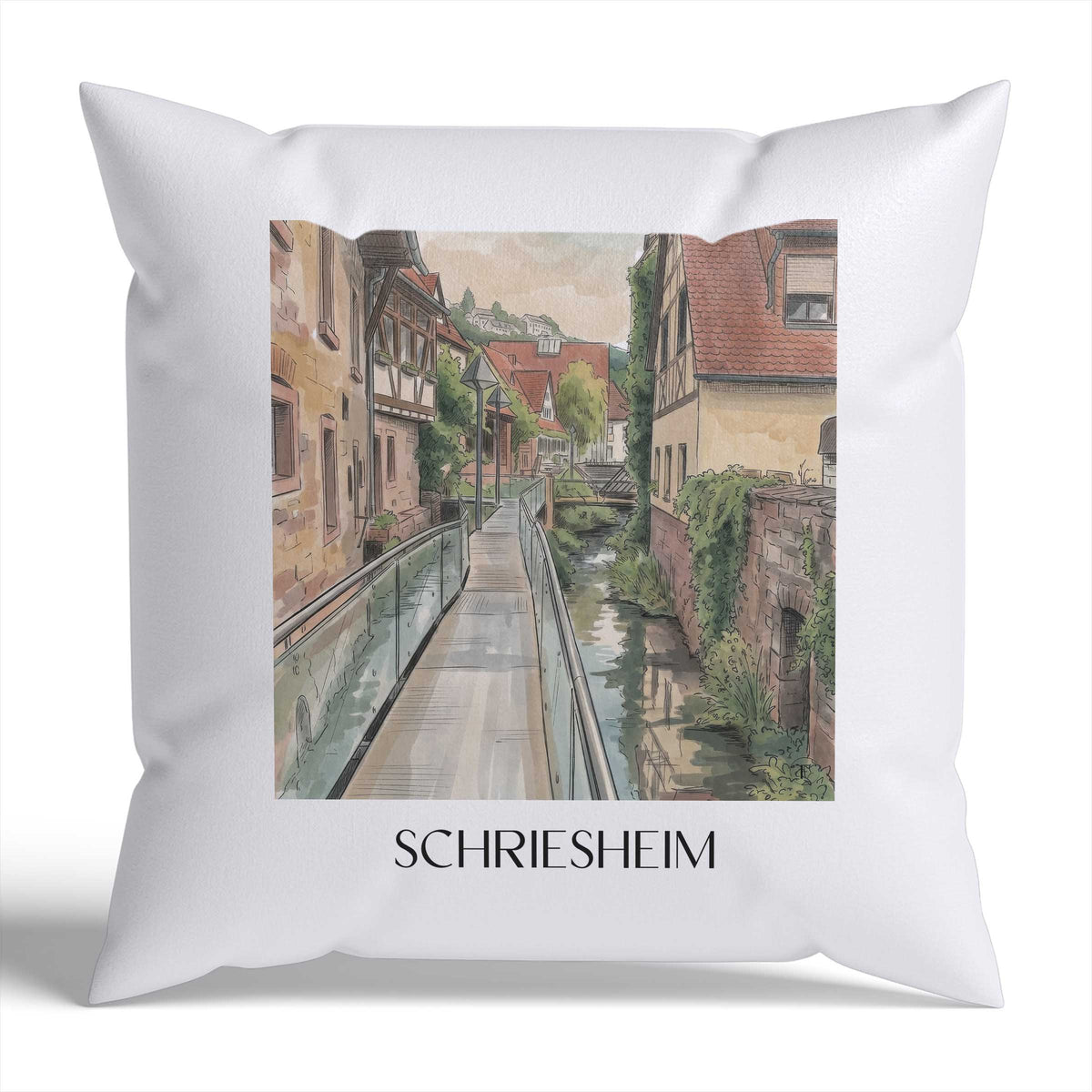 schriesheim-odenwald-deutschland-kissenbezug-aquarell