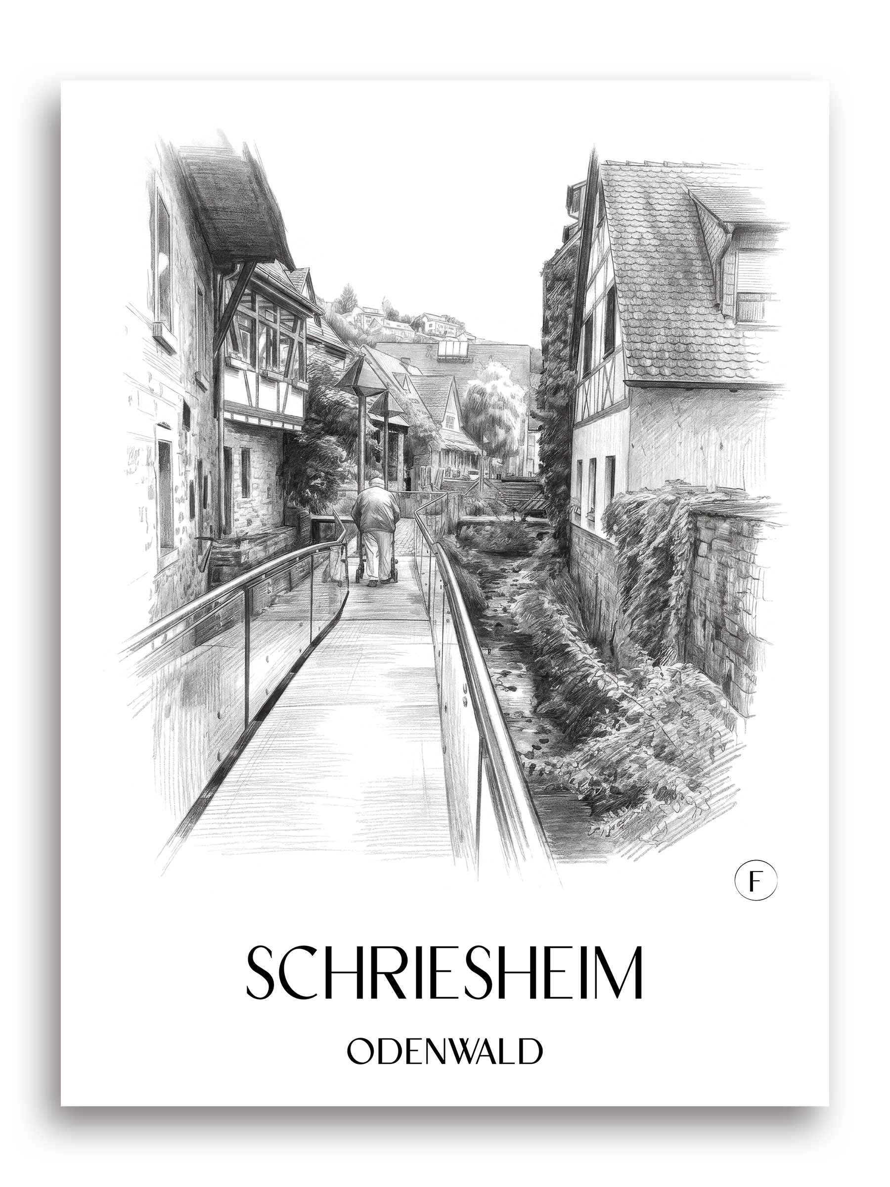 schriesheim-odenwald-deutschland-poster-bleistift-zeichnung-drawing