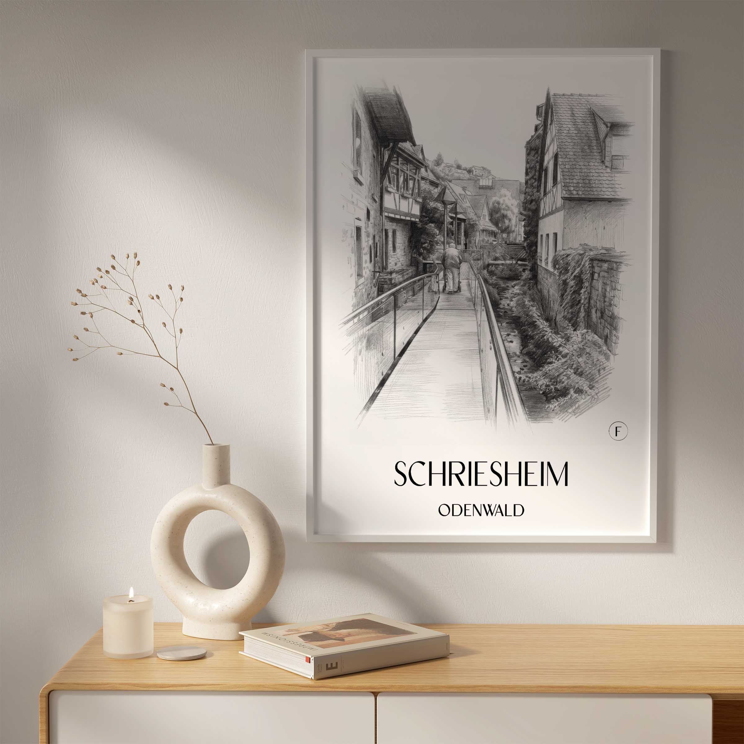 schriesheim-odenwald-deutschland-poster-bleistift-zeichnung-drawing