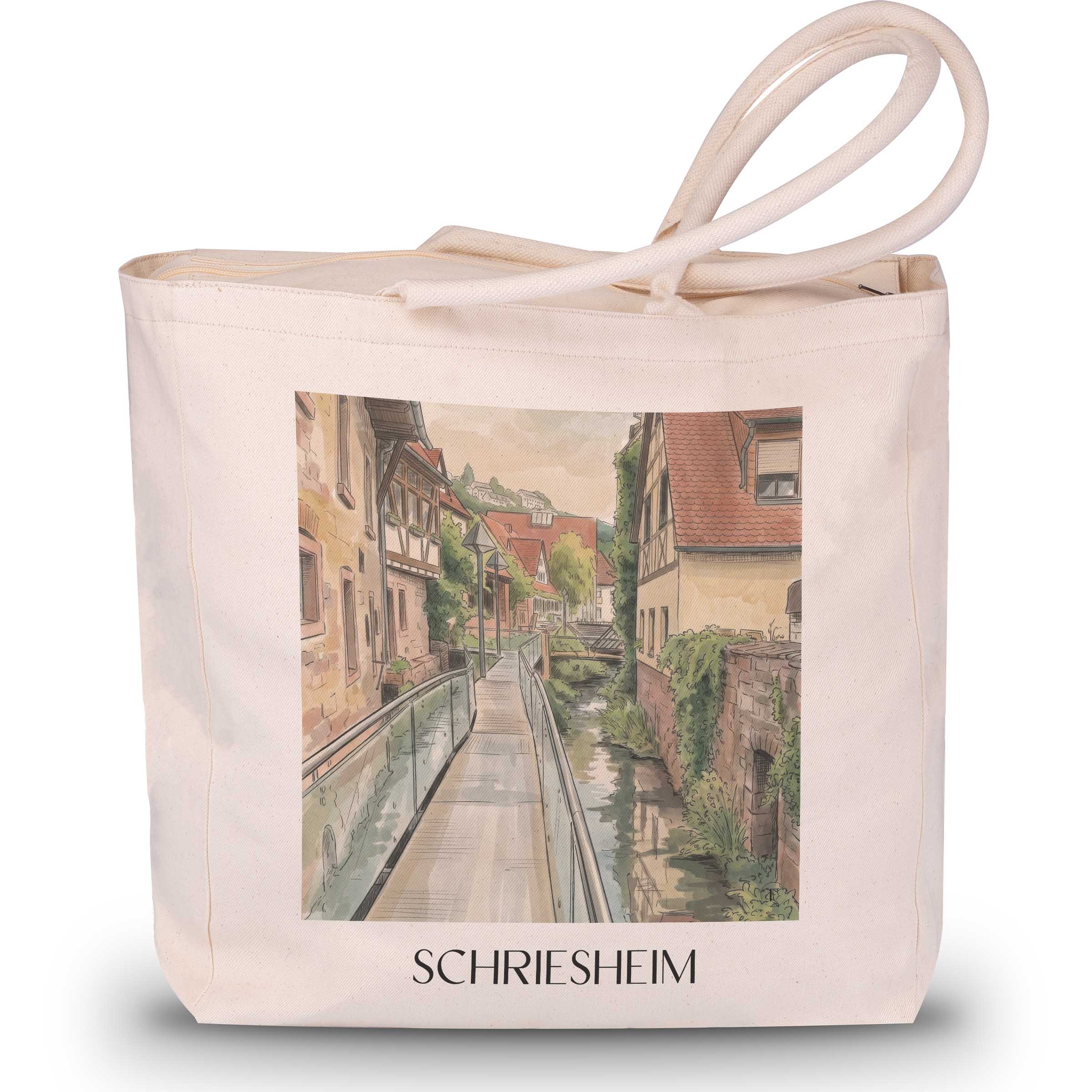 schriesheim-odenwald-deutschland-einkaufstasche-aquarell