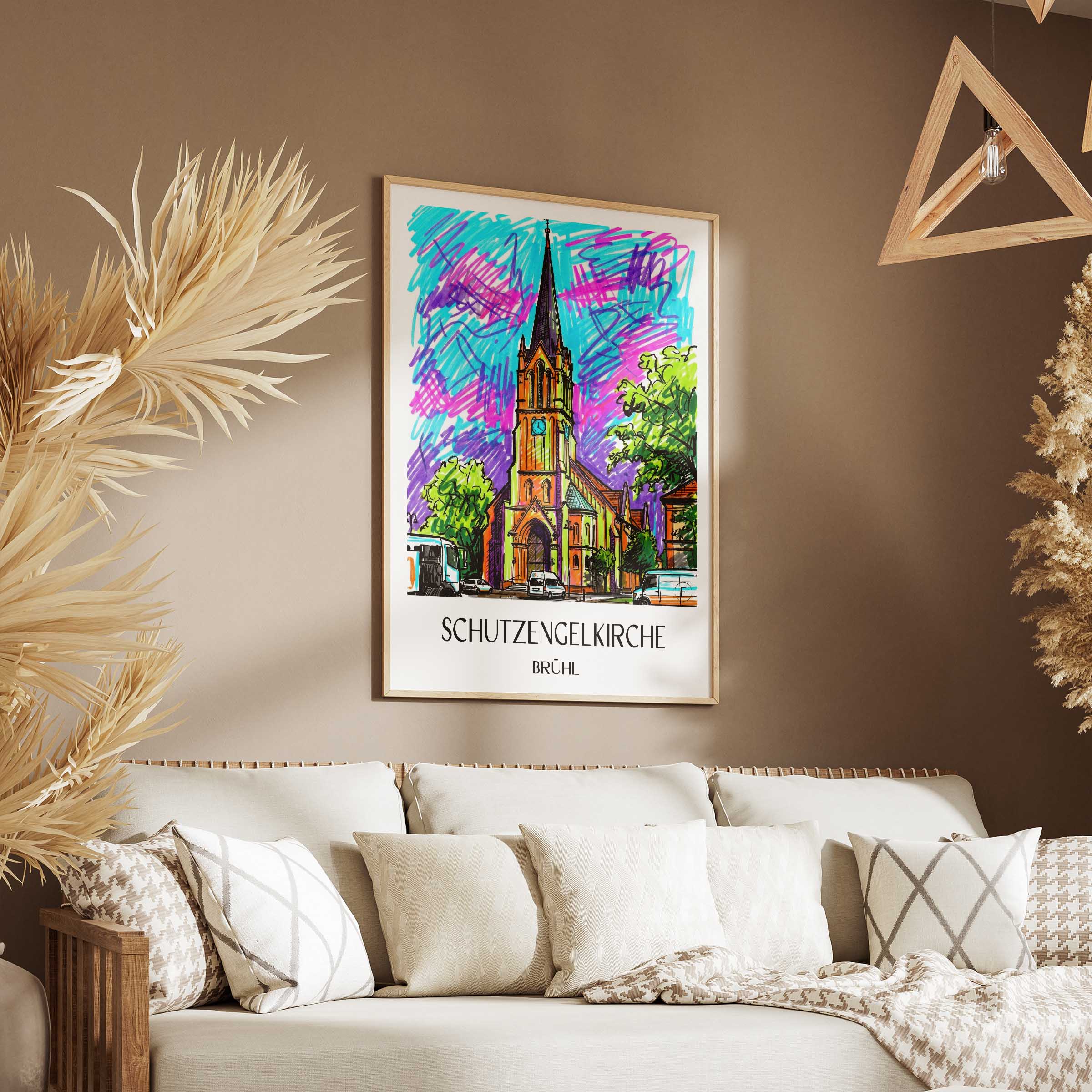 schutzengelkirche-brühl-deutschland-poster-graffiti
