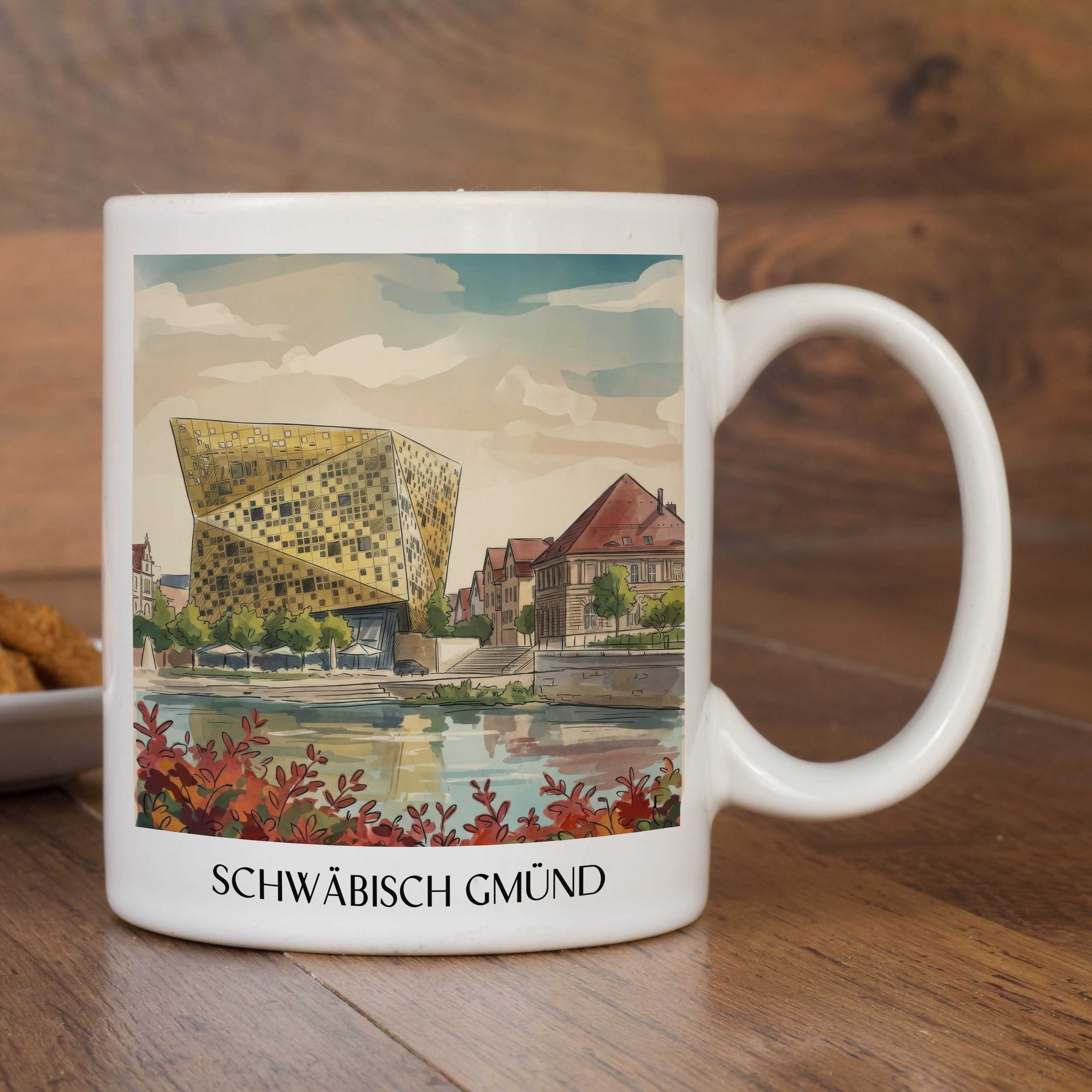 schwäbisch-gmünd-deutschland-kaffeebecher-aquarell