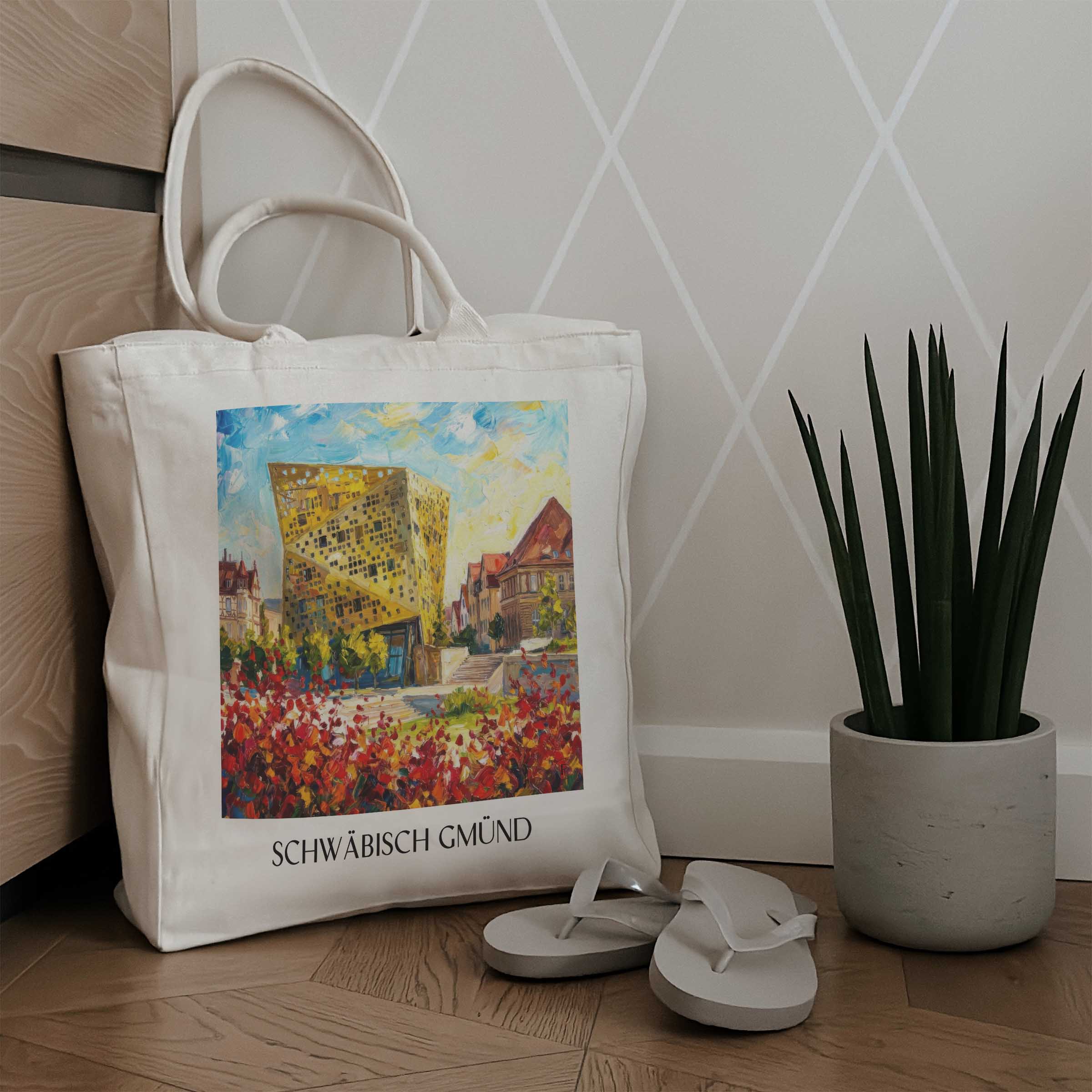 schwäbisch-gmünd-deutschland-einkaufstasche-oil-painting-oelgemaelde