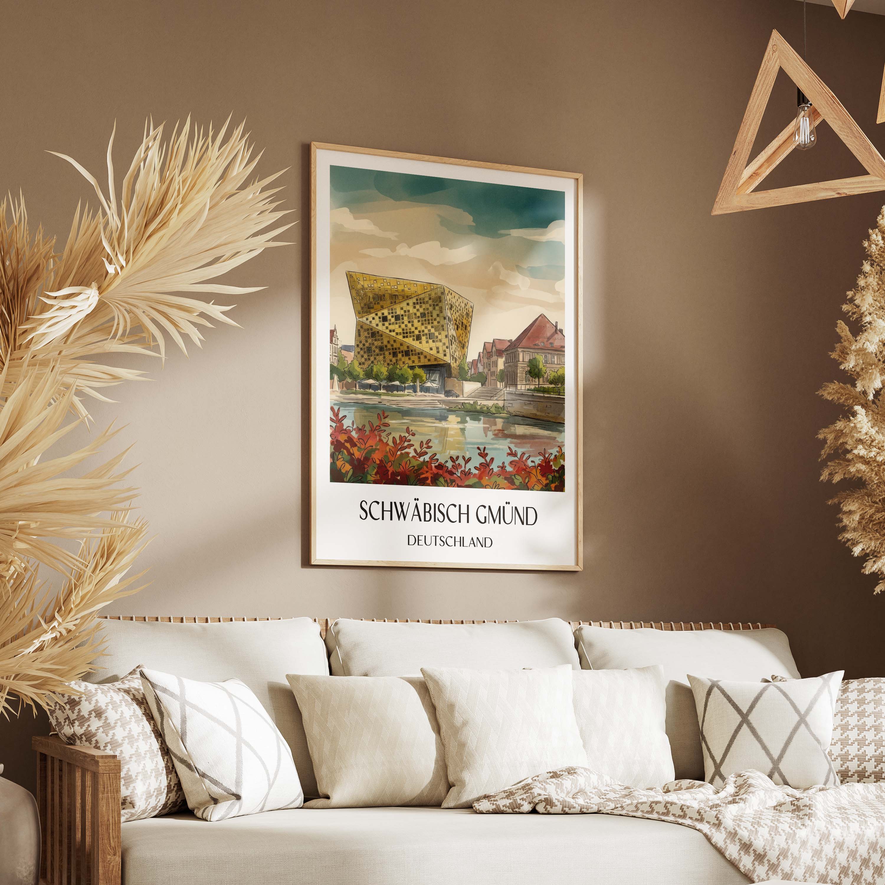 schwäbisch-gmünd-deutschland-poster-aquarell