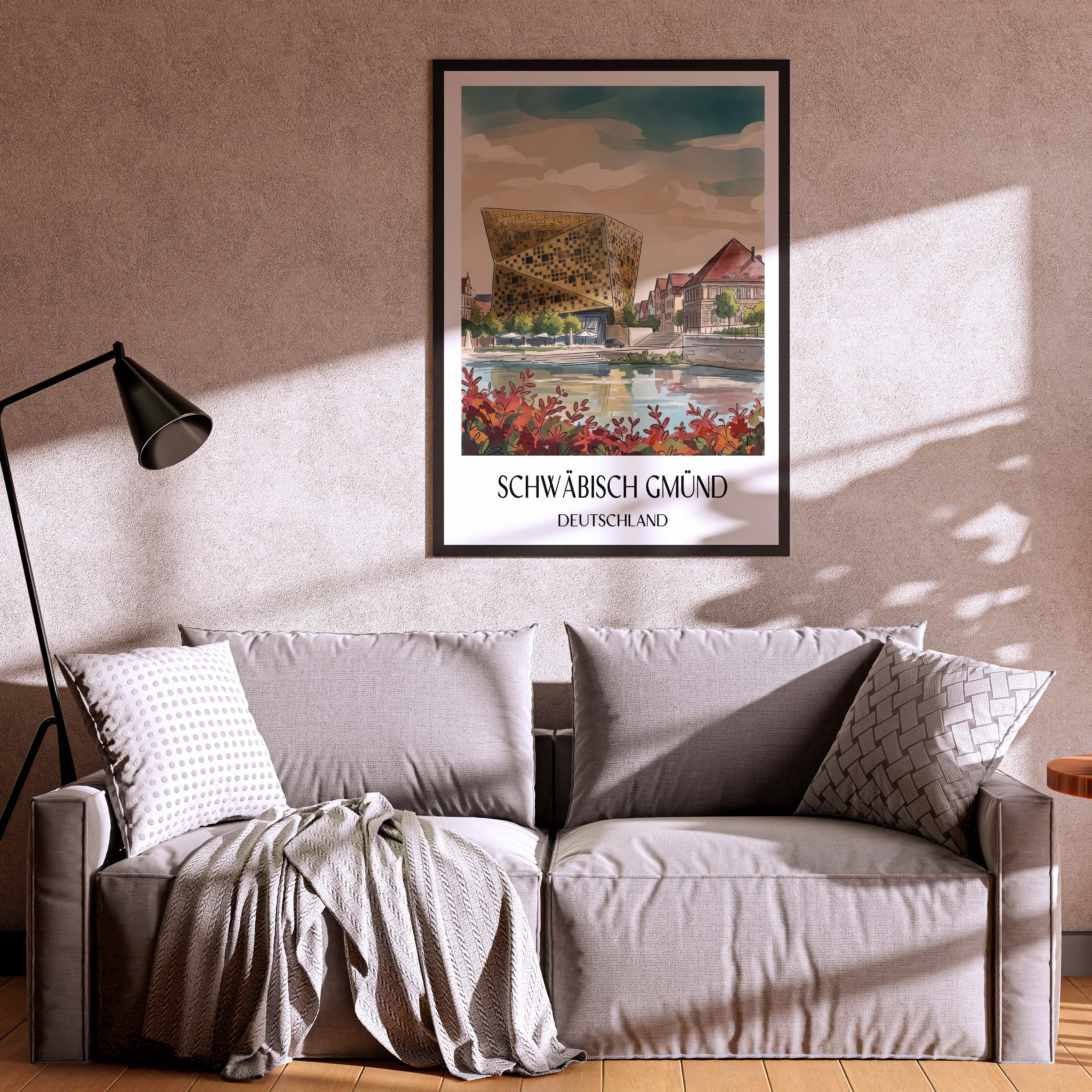 schwäbisch-gmünd-deutschland-poster-aquarell