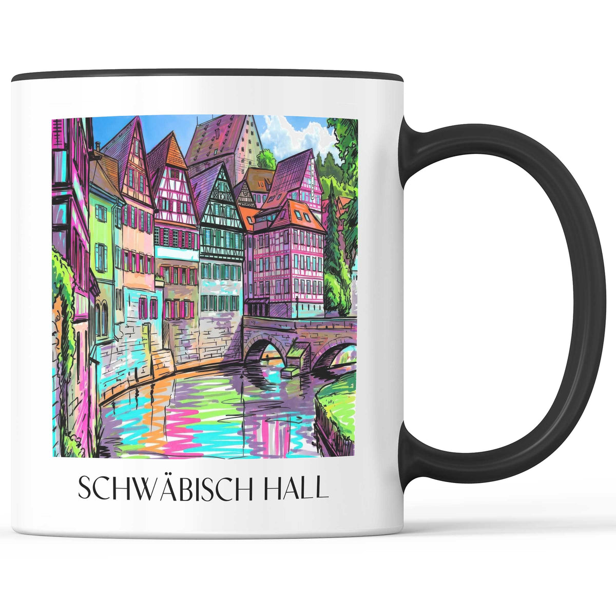 Schwäbisch Hall - Deutschland Becher - Kaffeetasse im Tag Graffiti Stil - favplace