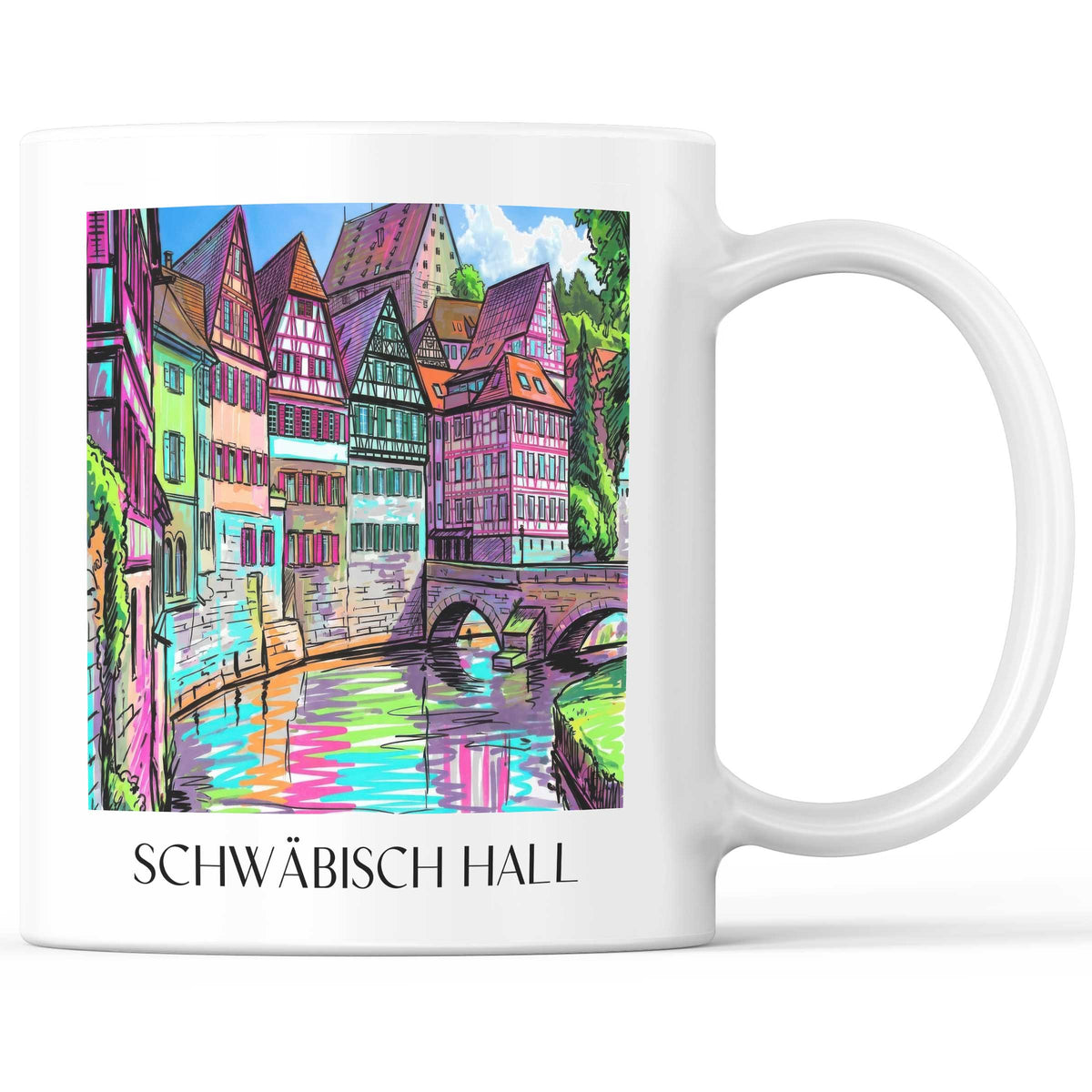 Schwäbisch Hall - Deutschland Becher - Kaffeetasse im Tag Graffiti Stil - favplace