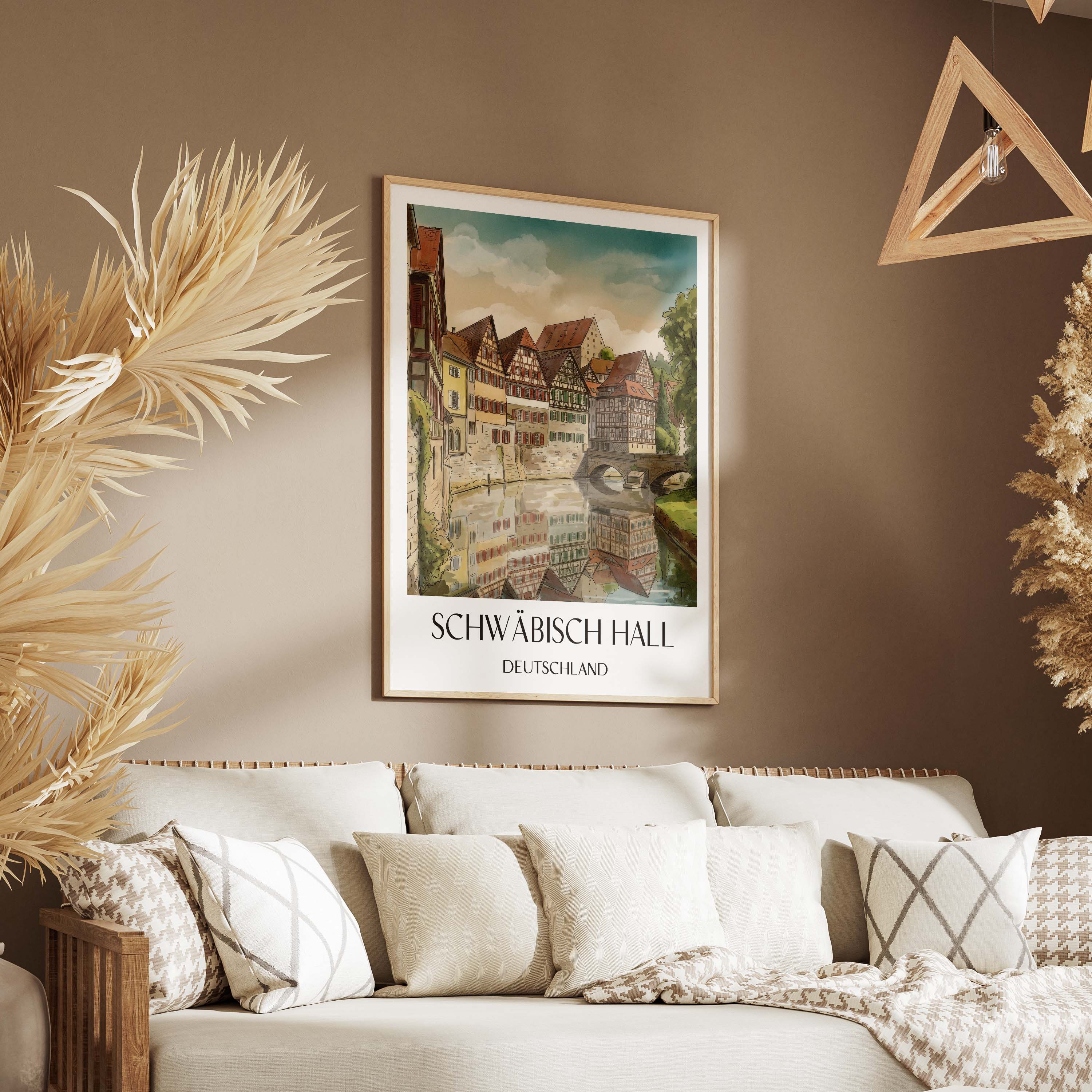 schwäbisch-hall-deutschland-poster-aquarell