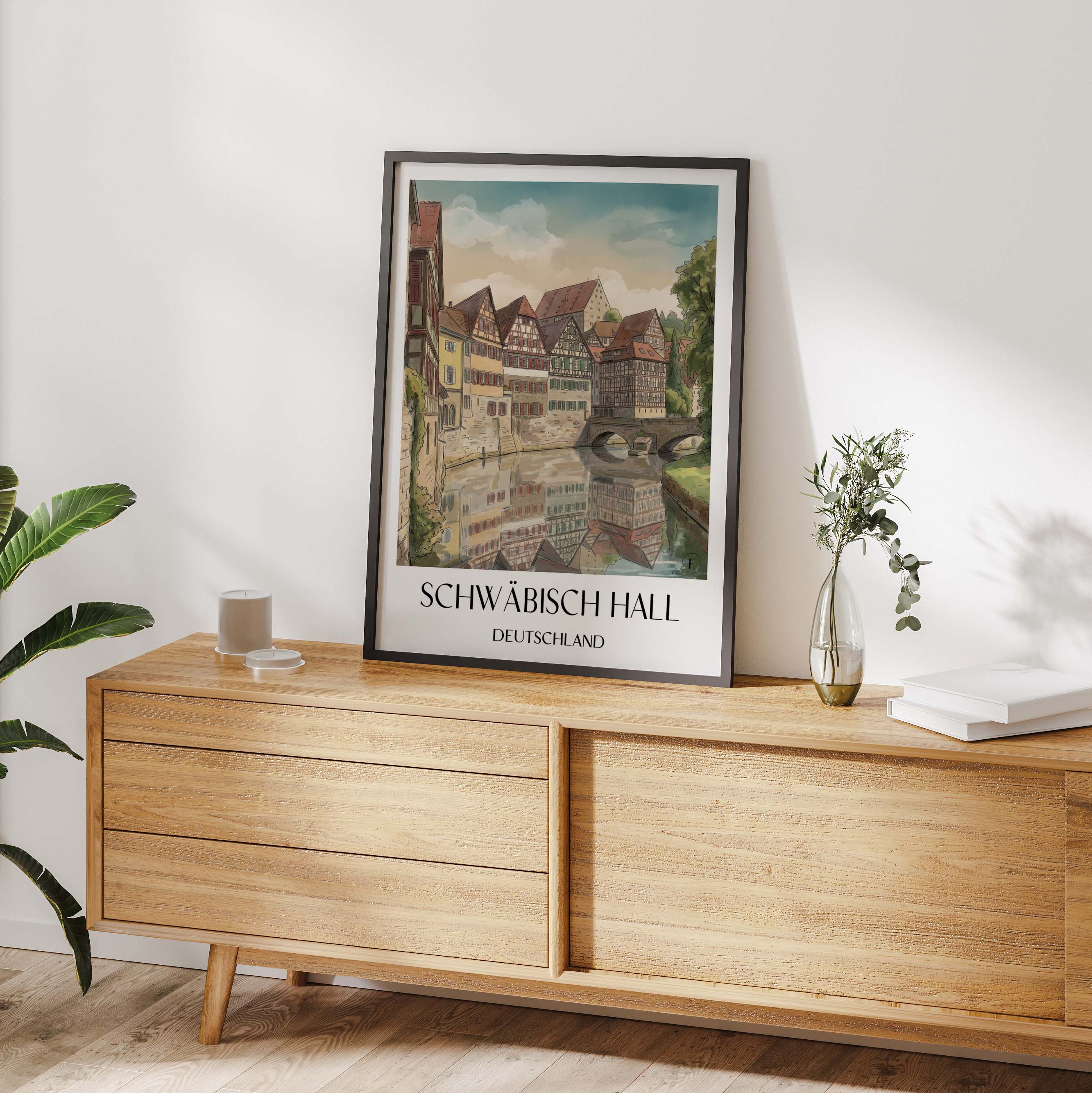 schwäbisch-hall-deutschland-poster-aquarell