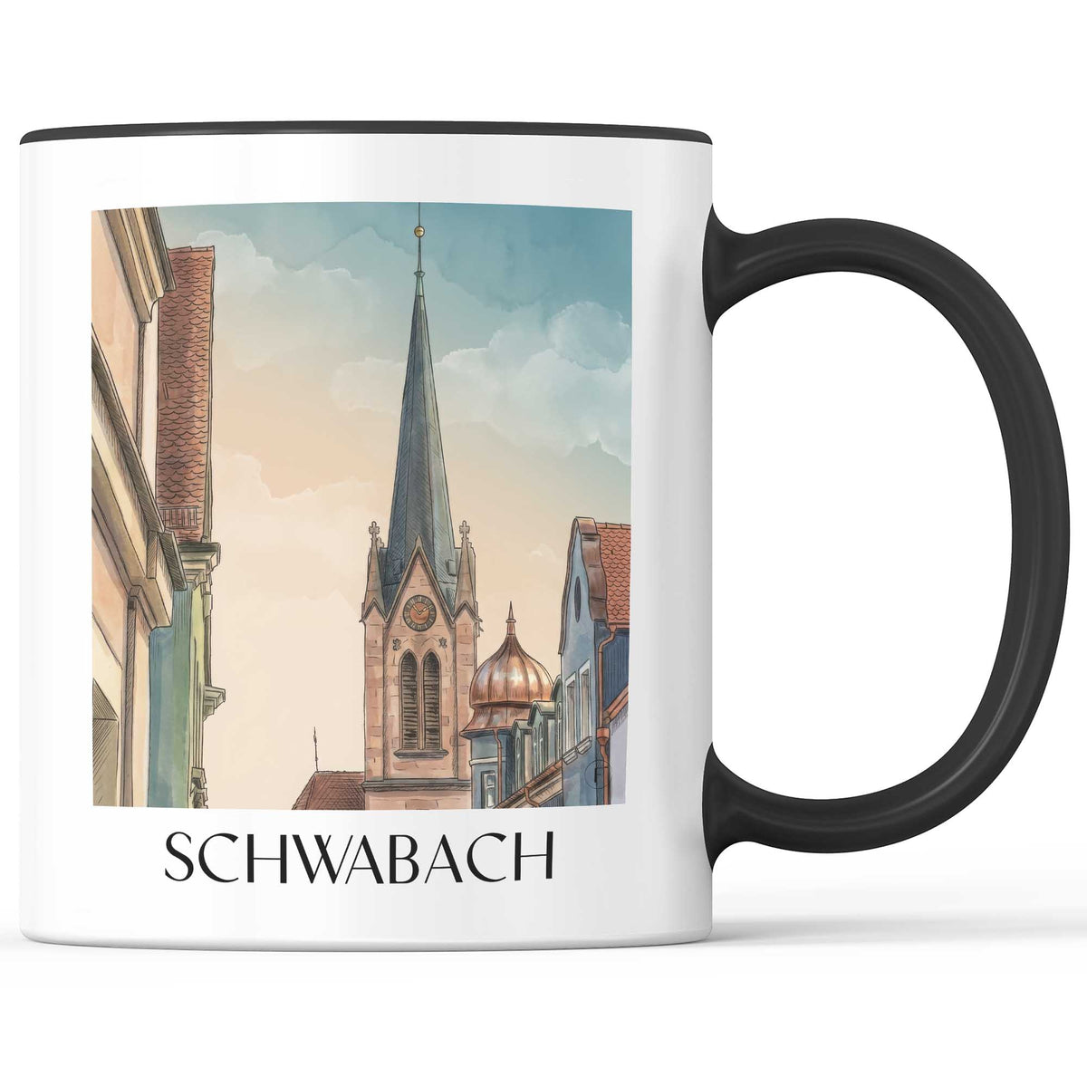 schwabach-mittelfranken-deutschland-kaffeebecher-aquarell