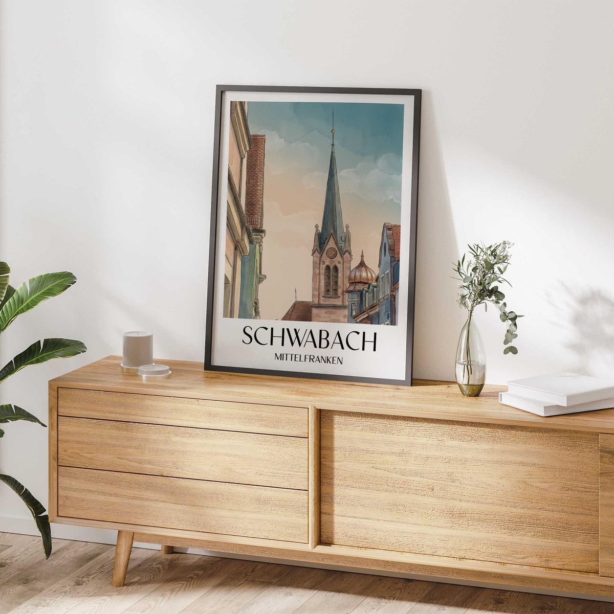 schwabach-mittelfranken-deutschland-poster-aquarell
