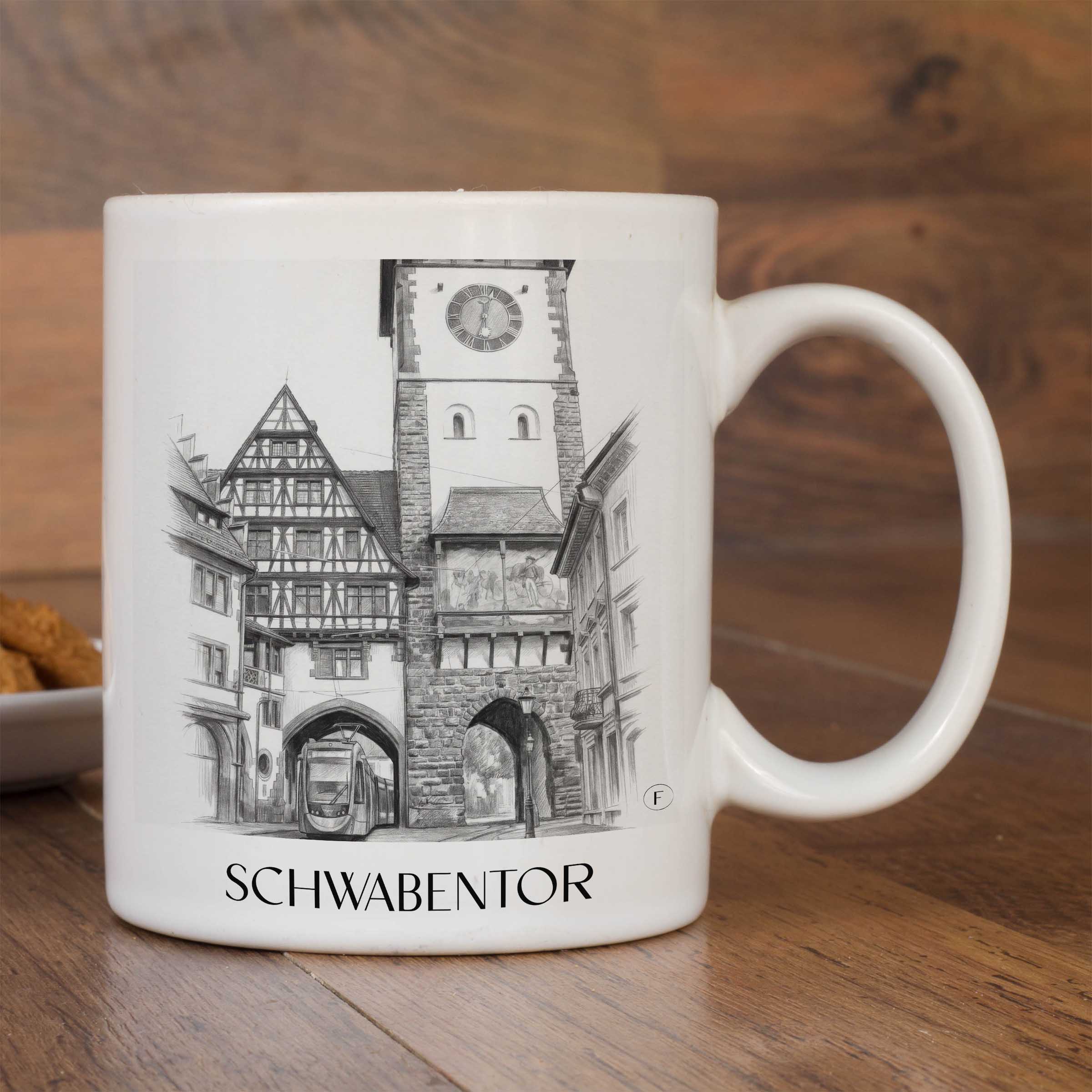 schwabentor-freiburg-deutschland-kaffeebecher-bleistift-zeichnung-drawing