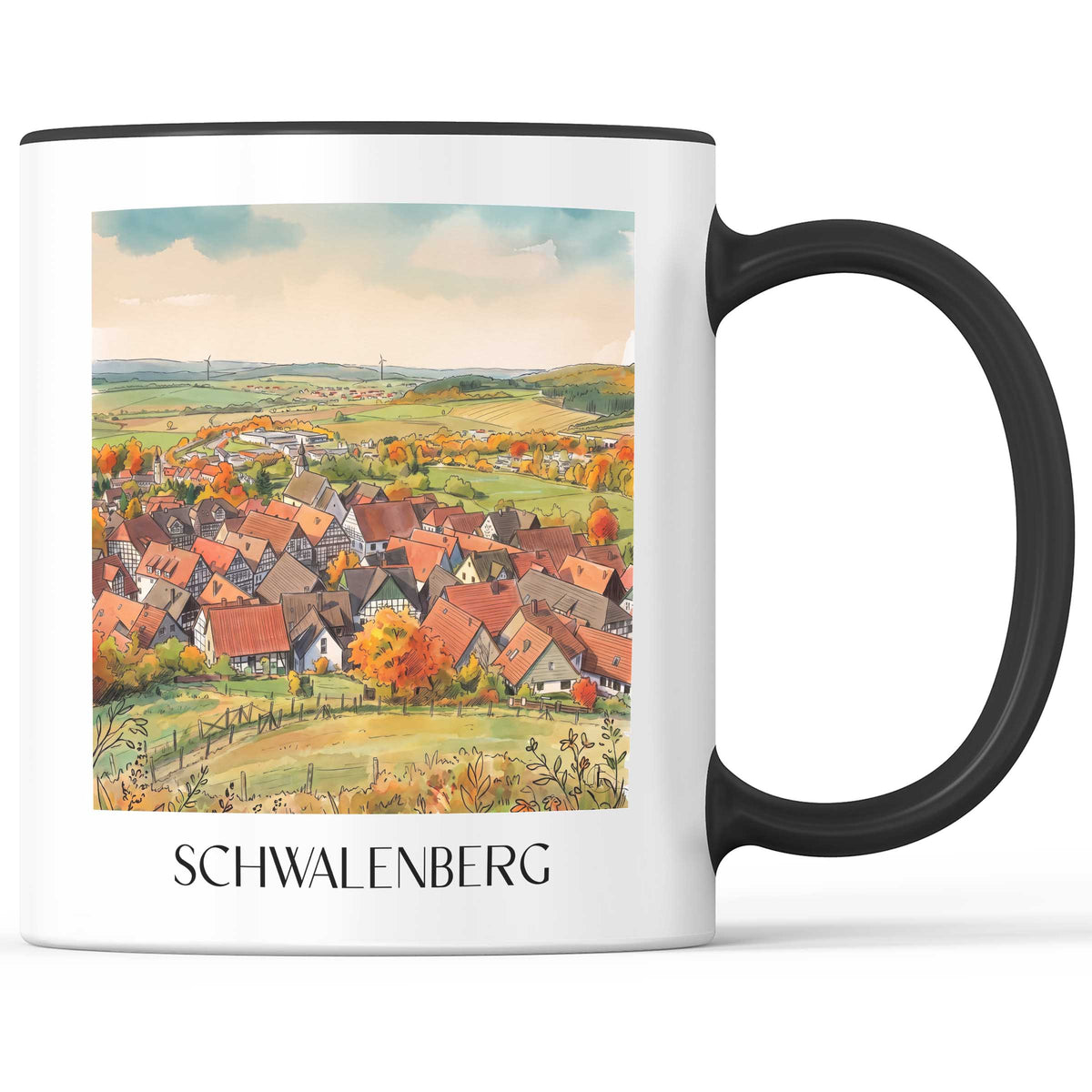 schwalenberg-lipper-bergland-deutschland-kaffeebecher-aquarell