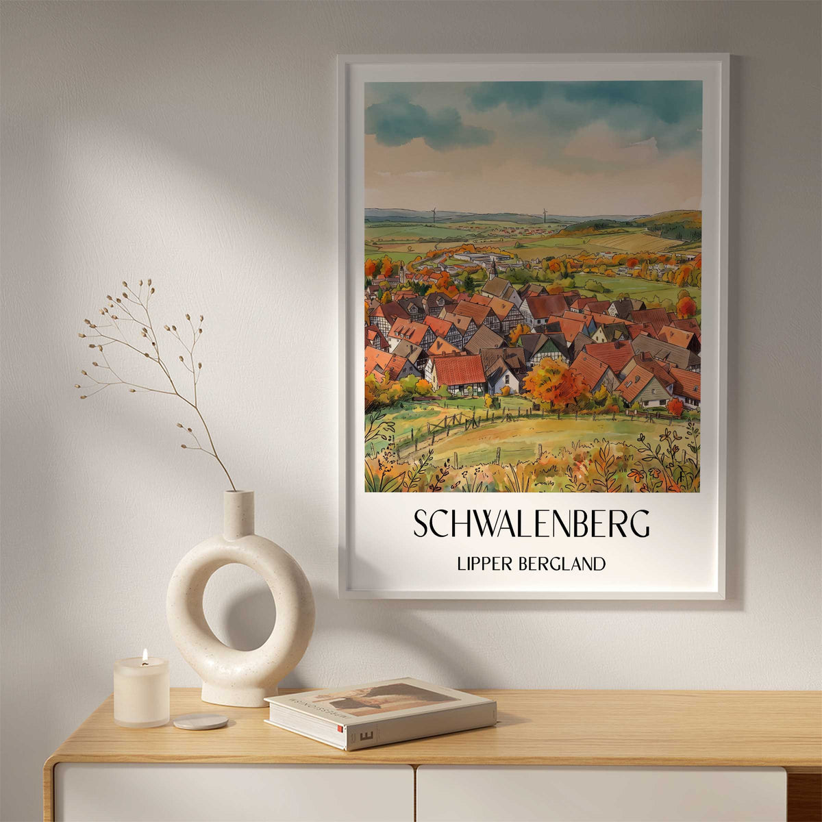 schwalenberg-lipper-bergland-deutschland-poster-aquarell