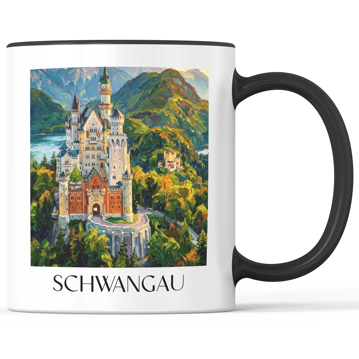 schwangau-ostallgäu-deutschland-kaffeebecher-oil-painting-oelgemaelde