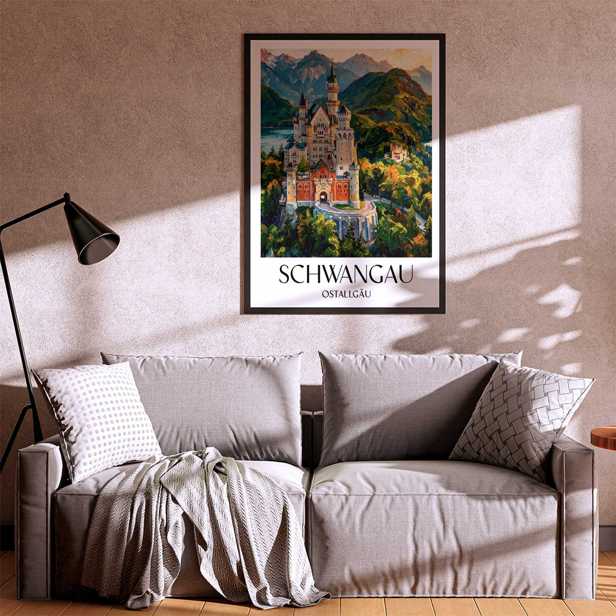 schwangau-ostallgäu-deutschland-poster-oil-painting-oelgemaelde