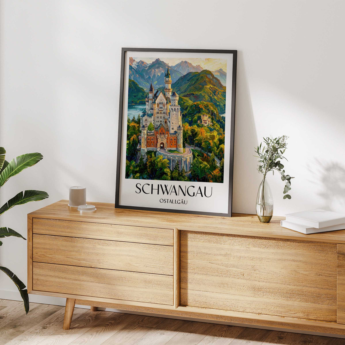 schwangau-ostallgäu-deutschland-poster-oil-painting-oelgemaelde