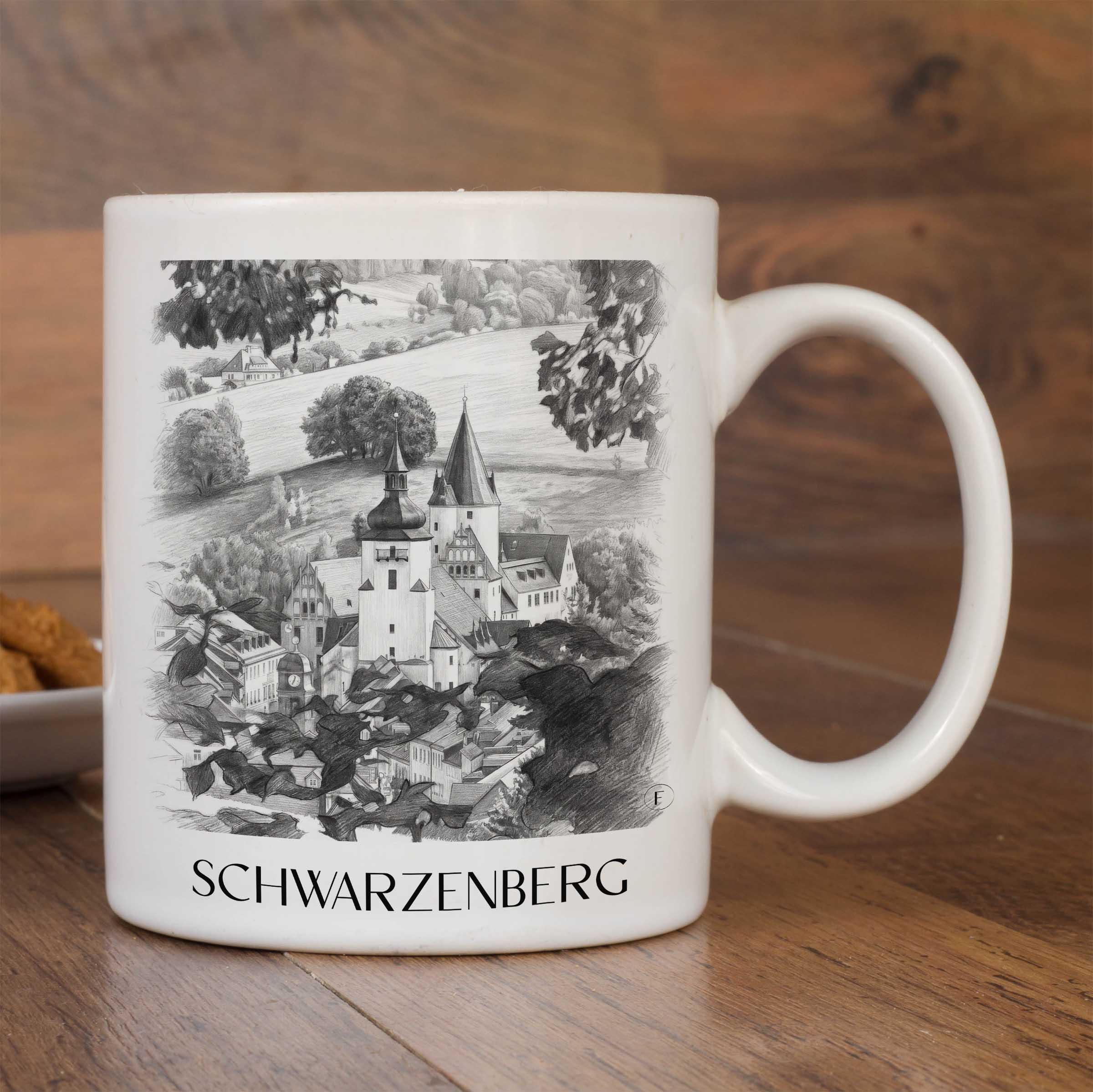 schwarzenberg-erzgebirge-deutschland-kaffeebecher-bleistift-zeichnung-drawing