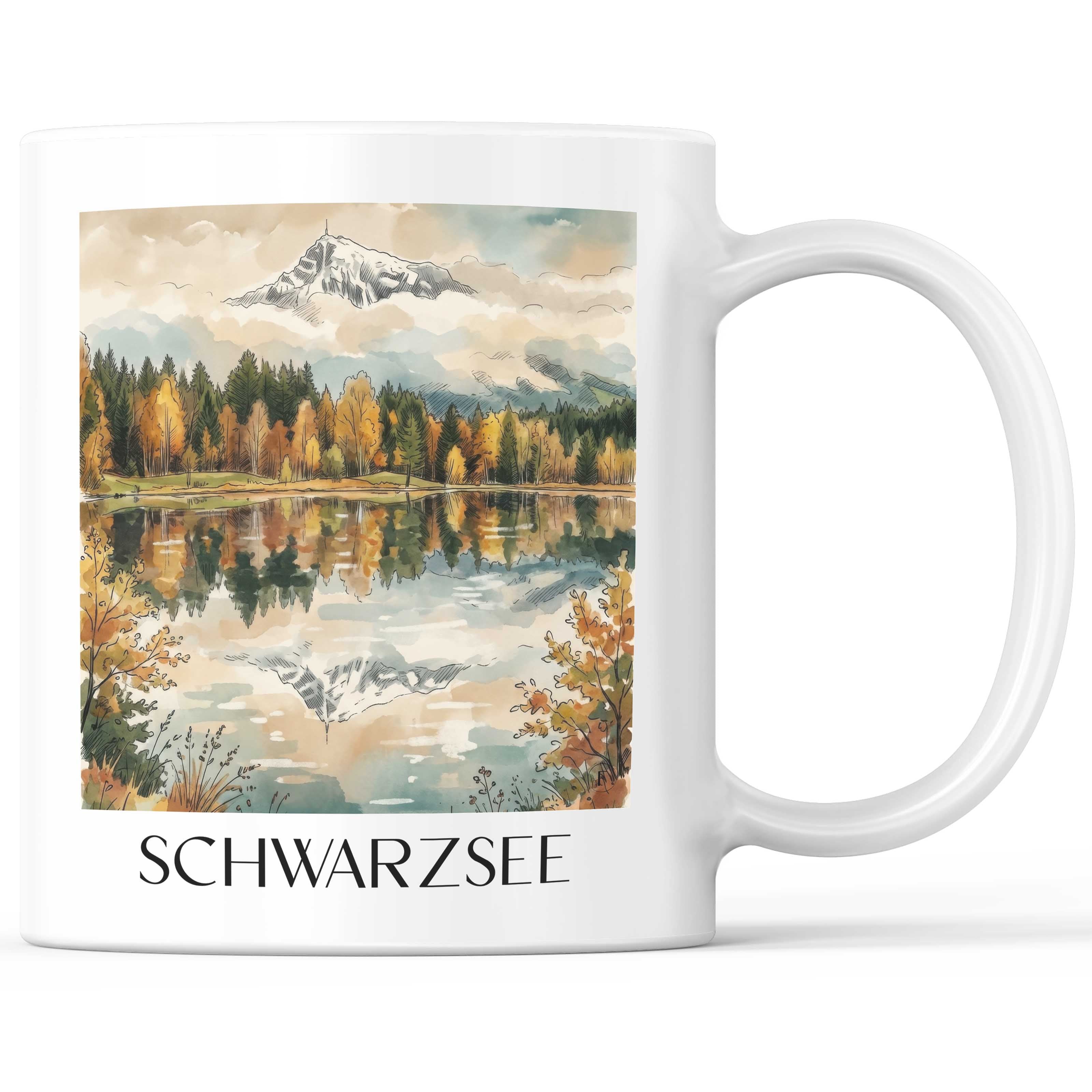 schwarzsee-kitzbühel-österreich-kaffeebecher-aquarell