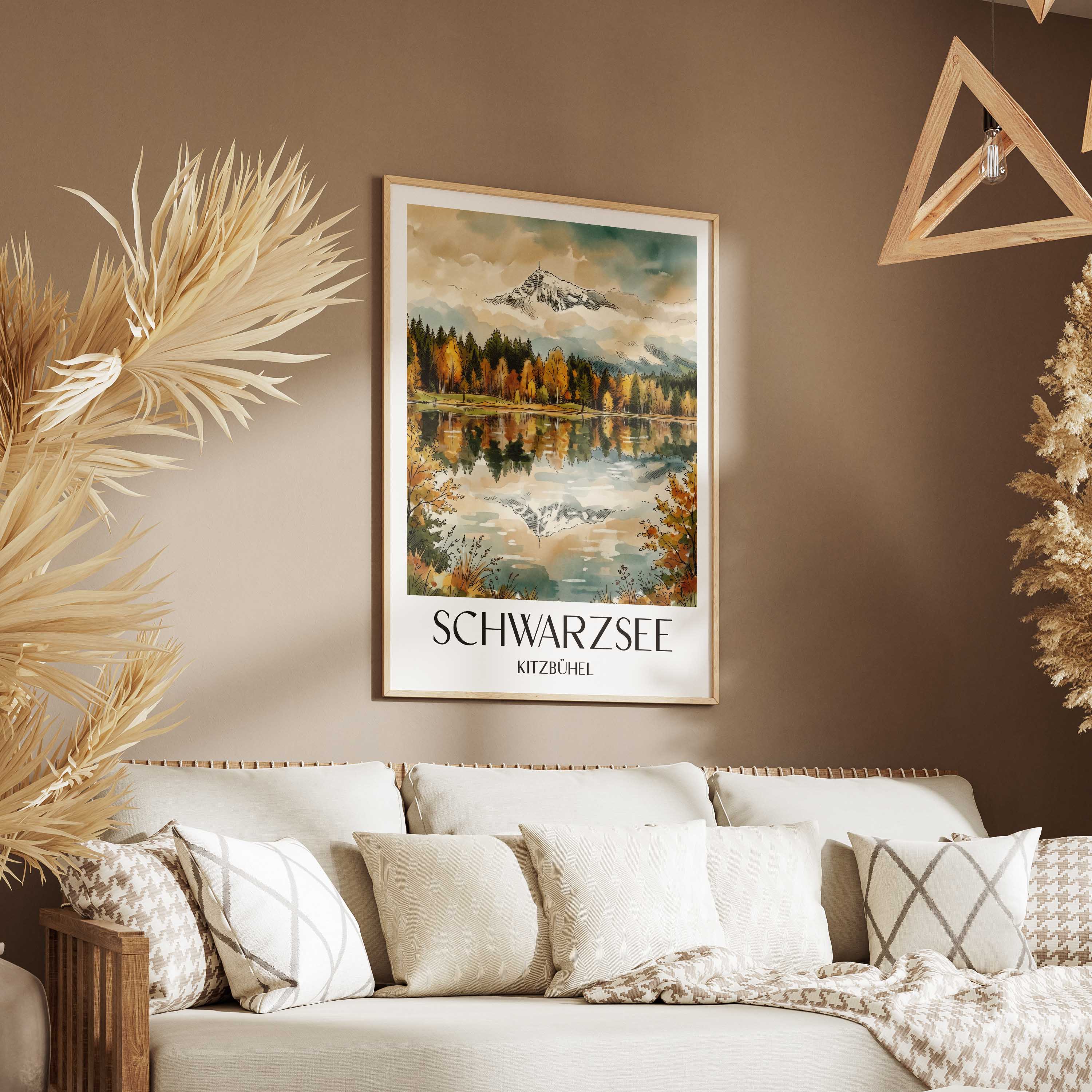 schwarzsee-kitzbühel-österreich-poster-aquarell