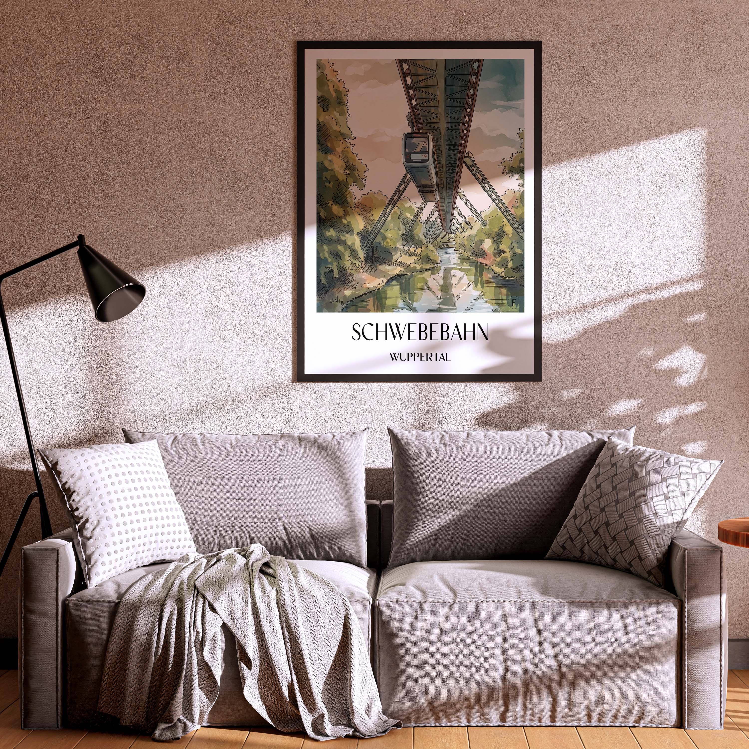 schwebebahn-wuppertal-deutschland-poster-aquarell