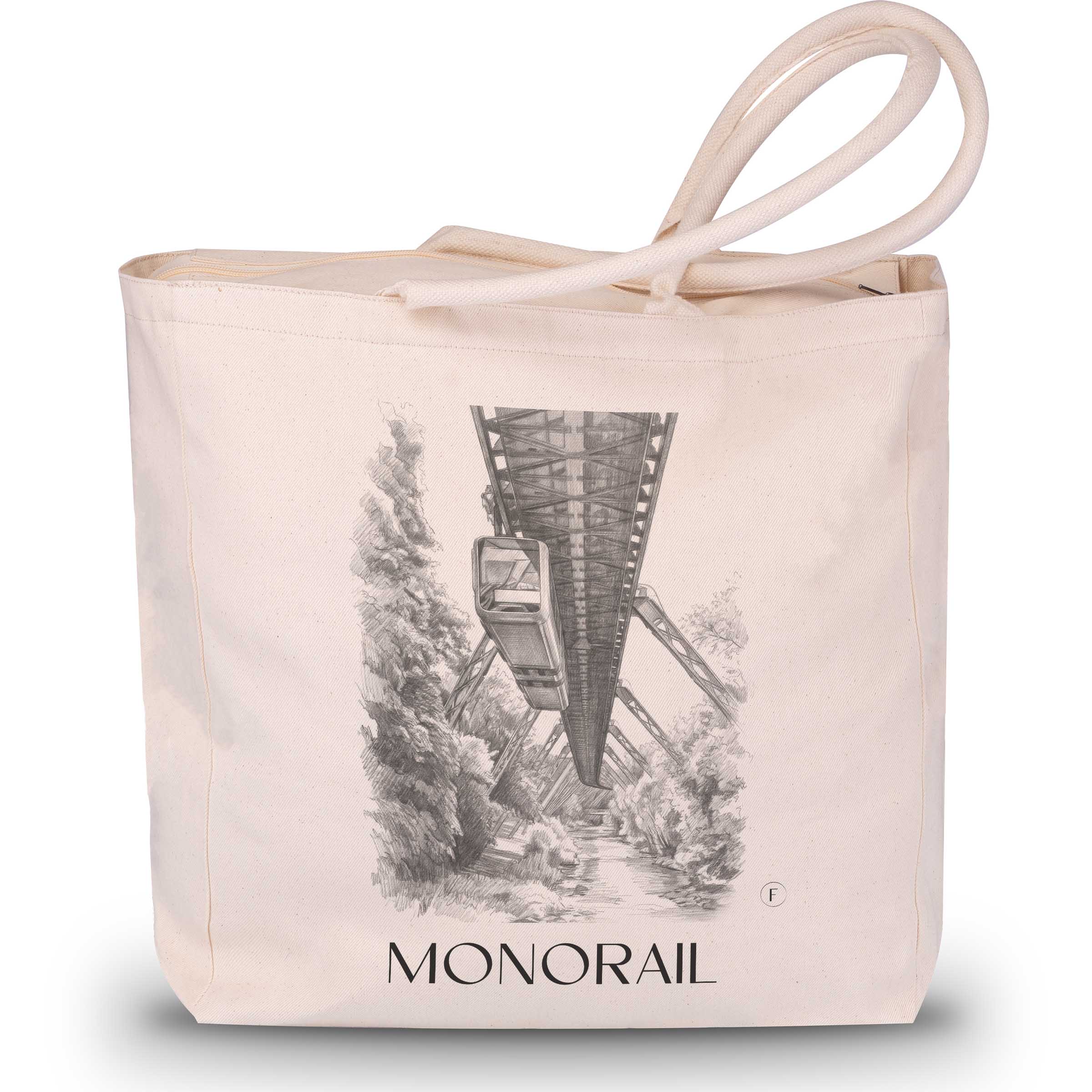 Schwebebahn Shopping Tasche - Wuppertal - Deutschland Tote Bag - Einkaufstasche im Zeichnung Stil