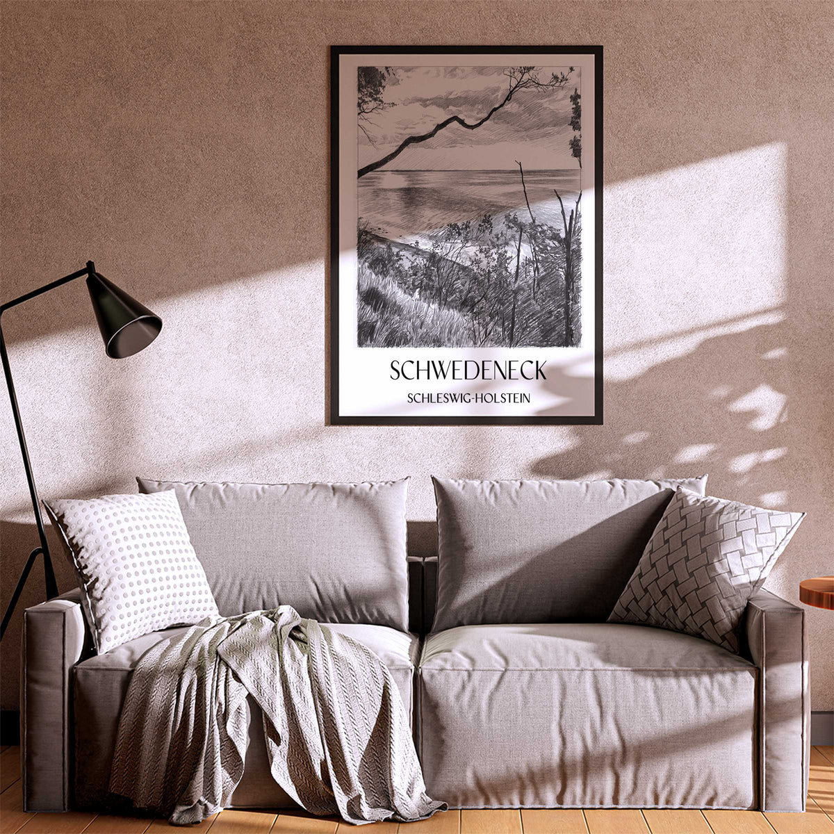 schwedeneck-schleswig-holstein-deutschland-poster-bleistift-zeichnung-drawing