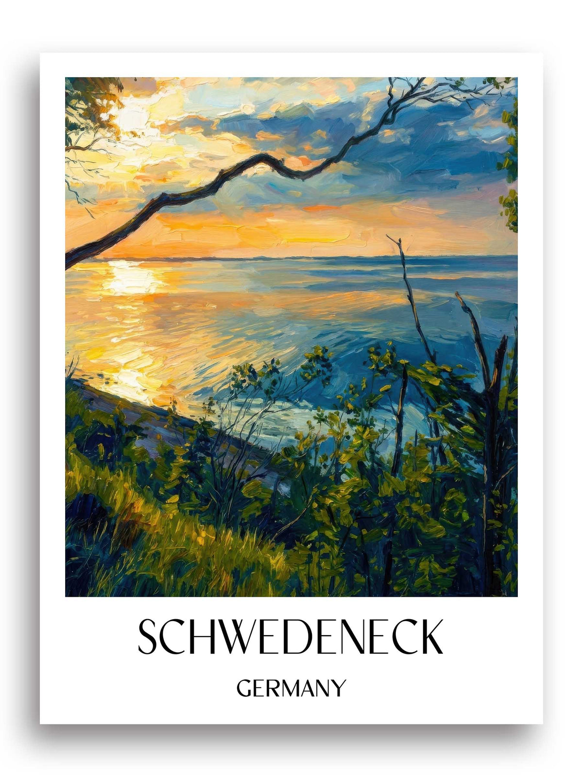 Schwedeneck Poster - Schleswig-Holstein - Deutschland Kunstdruck - Ölgemälde von A4 bis A1 - favplace