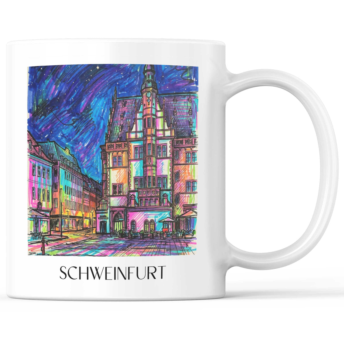 Schweinfurt - Deutschland Becher - Kaffeetasse im Tag Graffiti Stil - favplace
