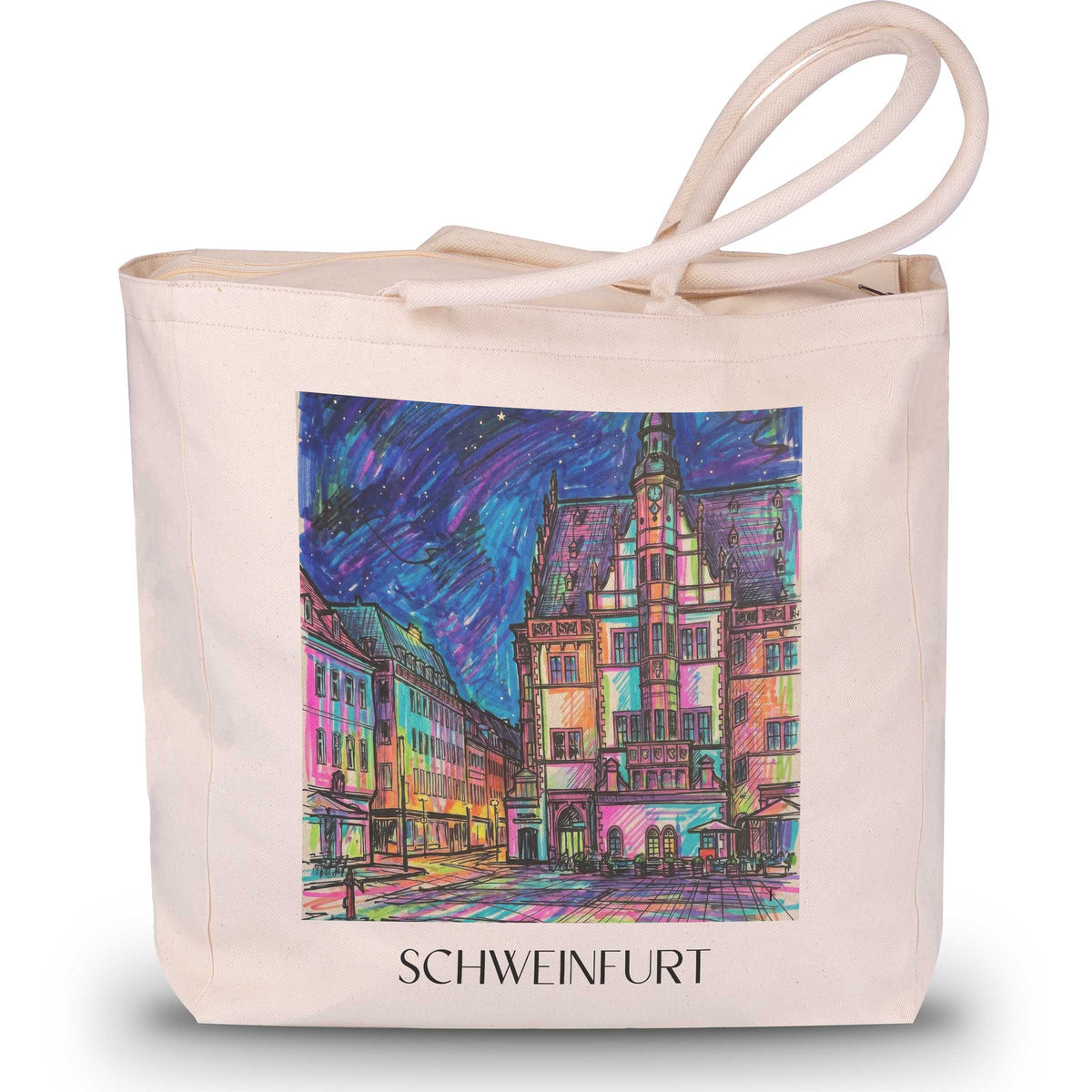Schweinfurt - Deutschland Tote Bag - Einkaufstasche im Tag Graffiti Stil - favplace