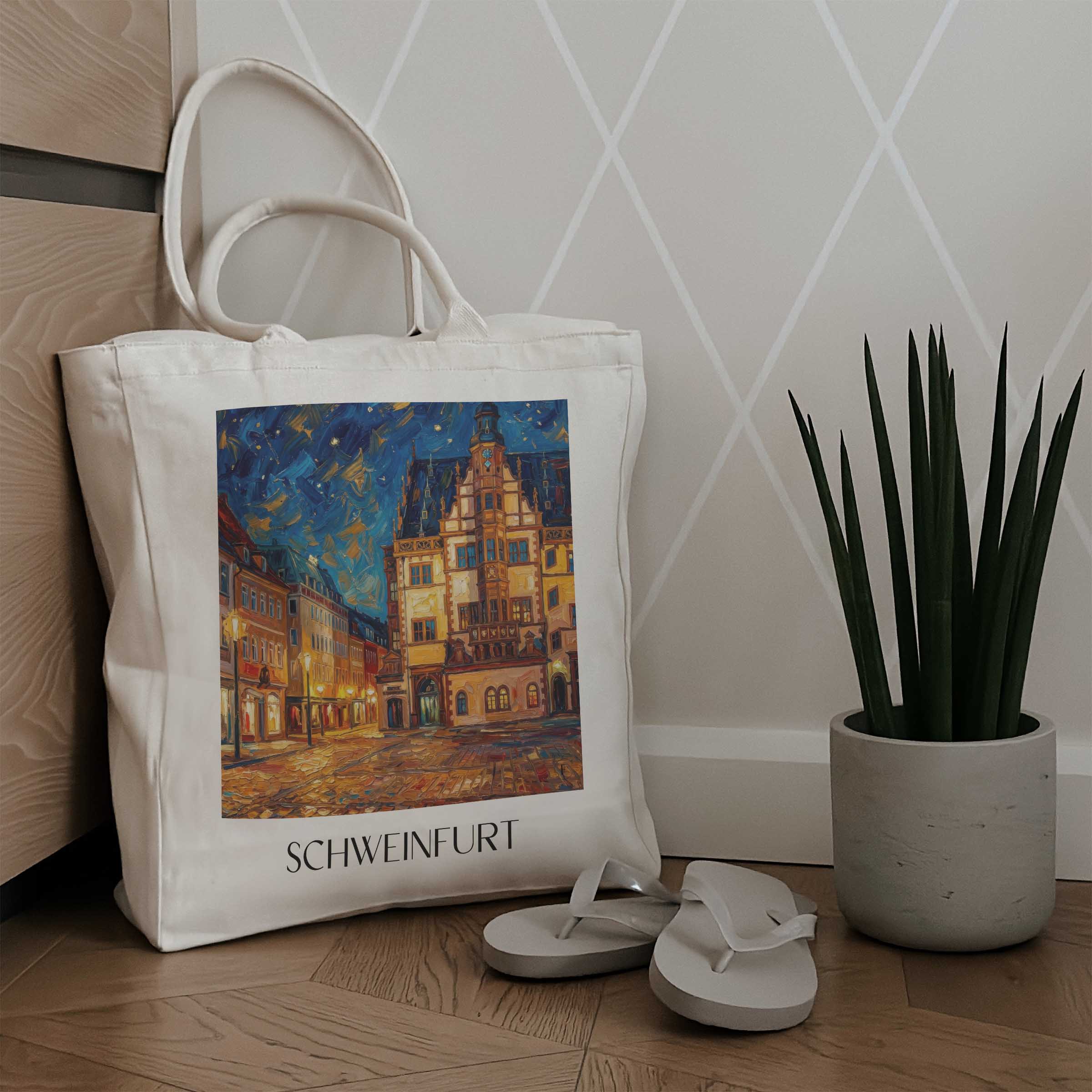 schweinfurt-deutschland-einkaufstasche-oil-painting-oelgemaelde