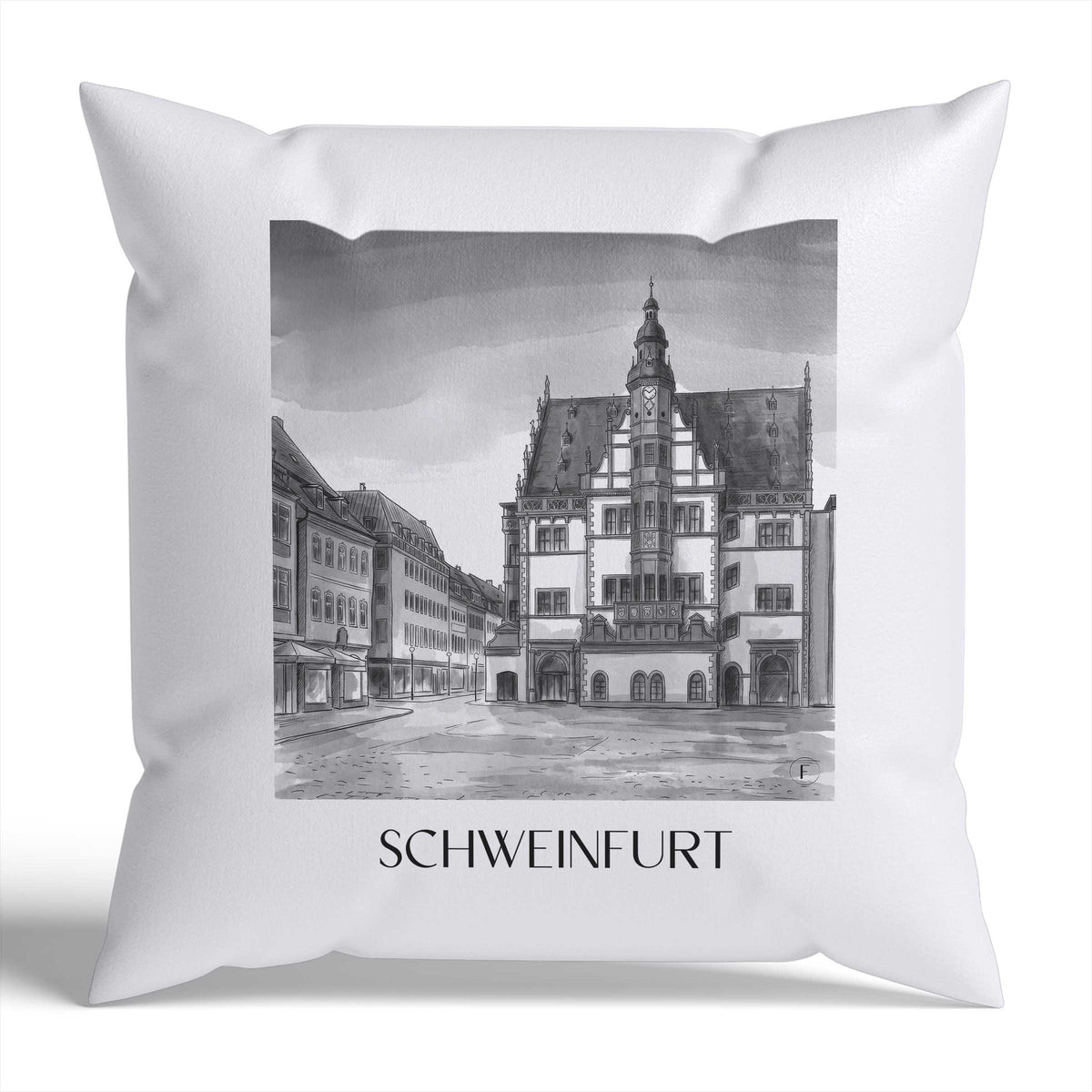 schweinfurt-deutschland-deutschland-kissenbezug-aquarell-schwarz-weiss