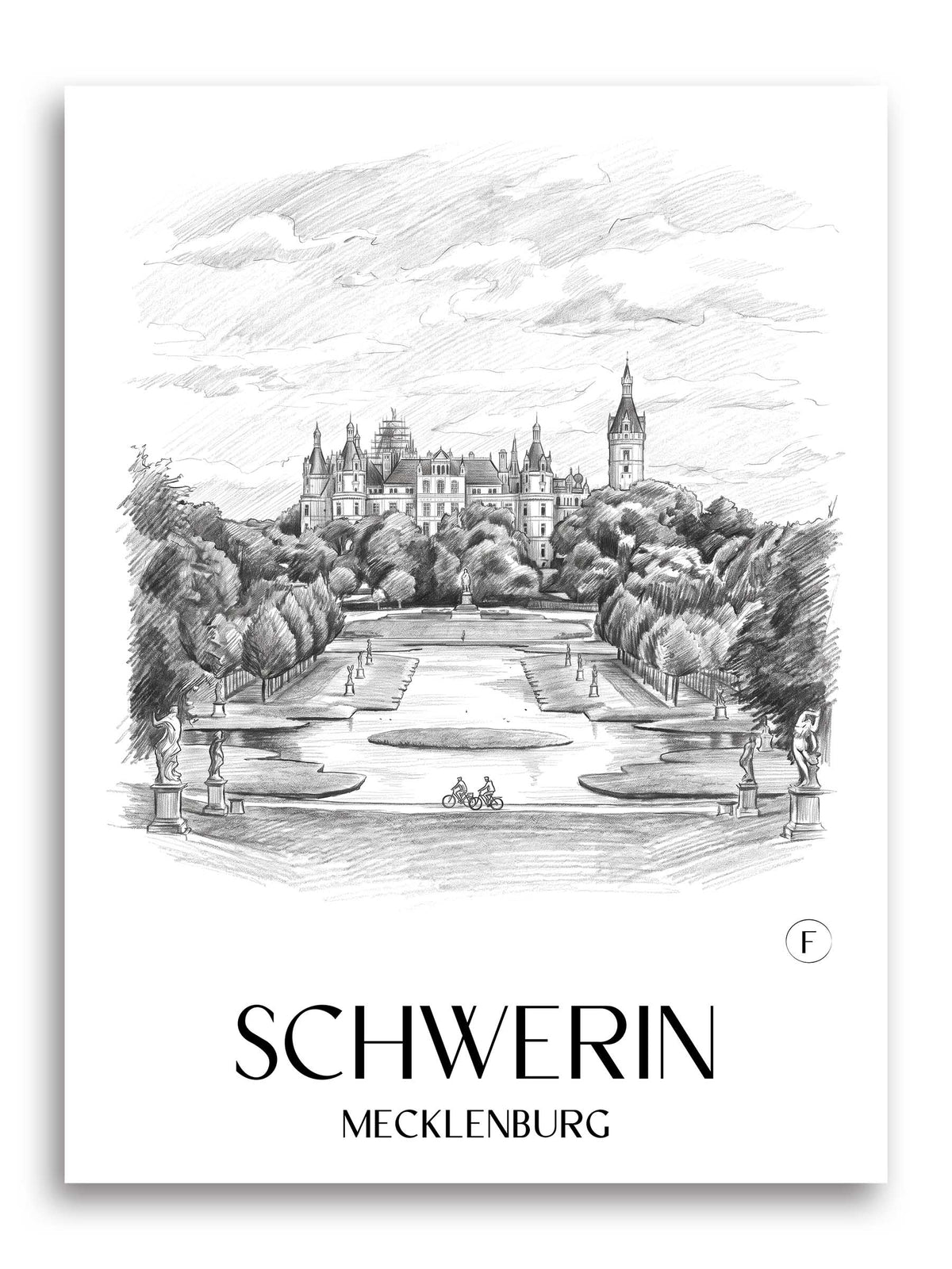 schwerin-mecklenburg-deutschland-poster-bleistift-zeichnung-drawing