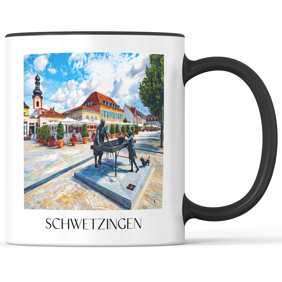 Schwetzingen Kaffeebecher - Rhein-Neckar - Deutschland Becher - Kaffeetasse im Ölgemälde Stil - favplace