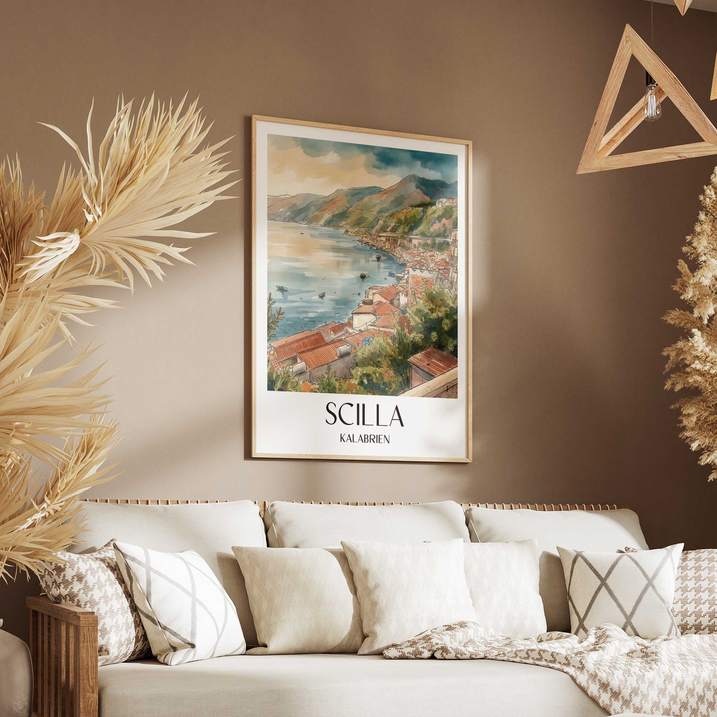 scilla-kalabrien-italien-poster-aquarell