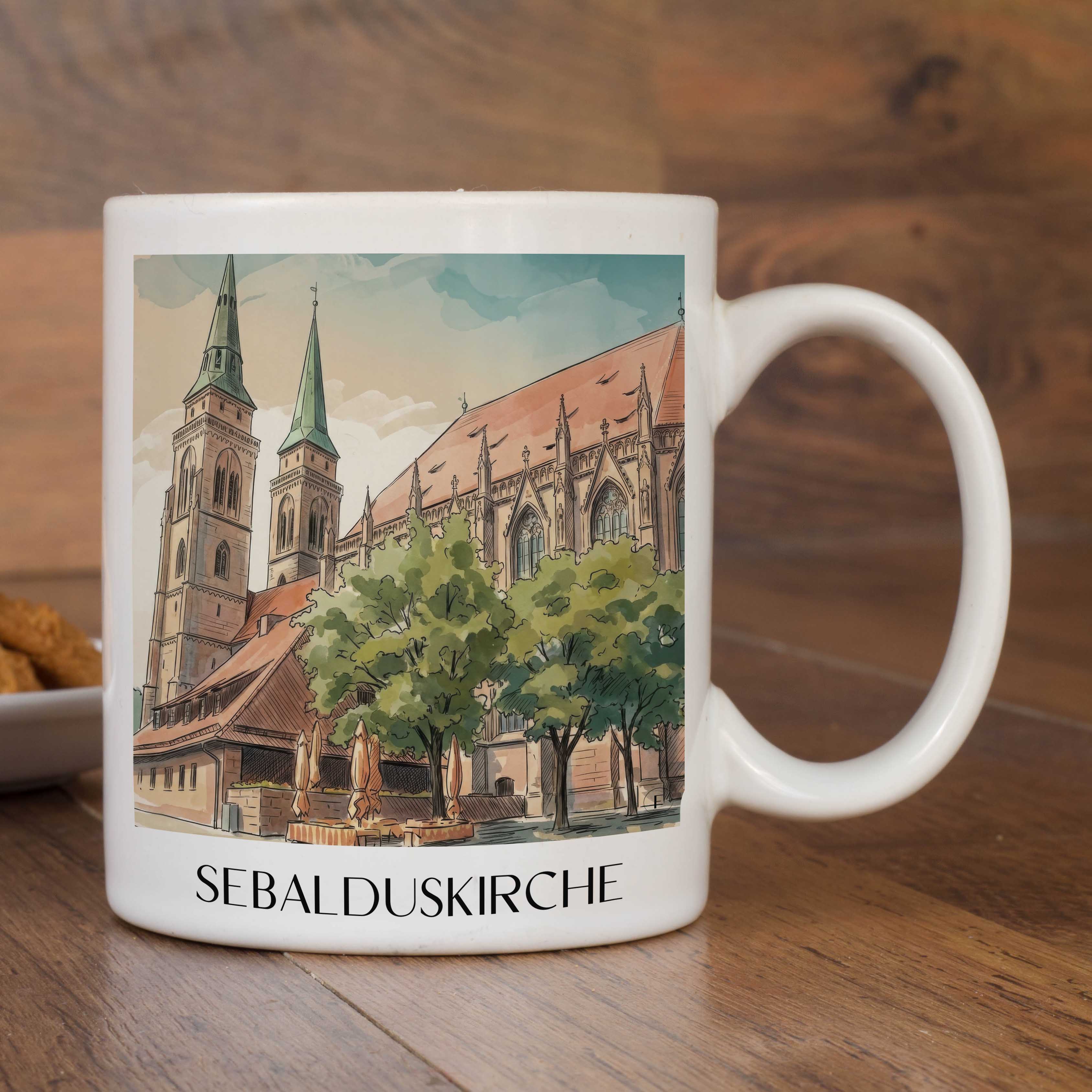 sebalduskirche-nürnberg-deutschland-kaffeebecher-aquarell