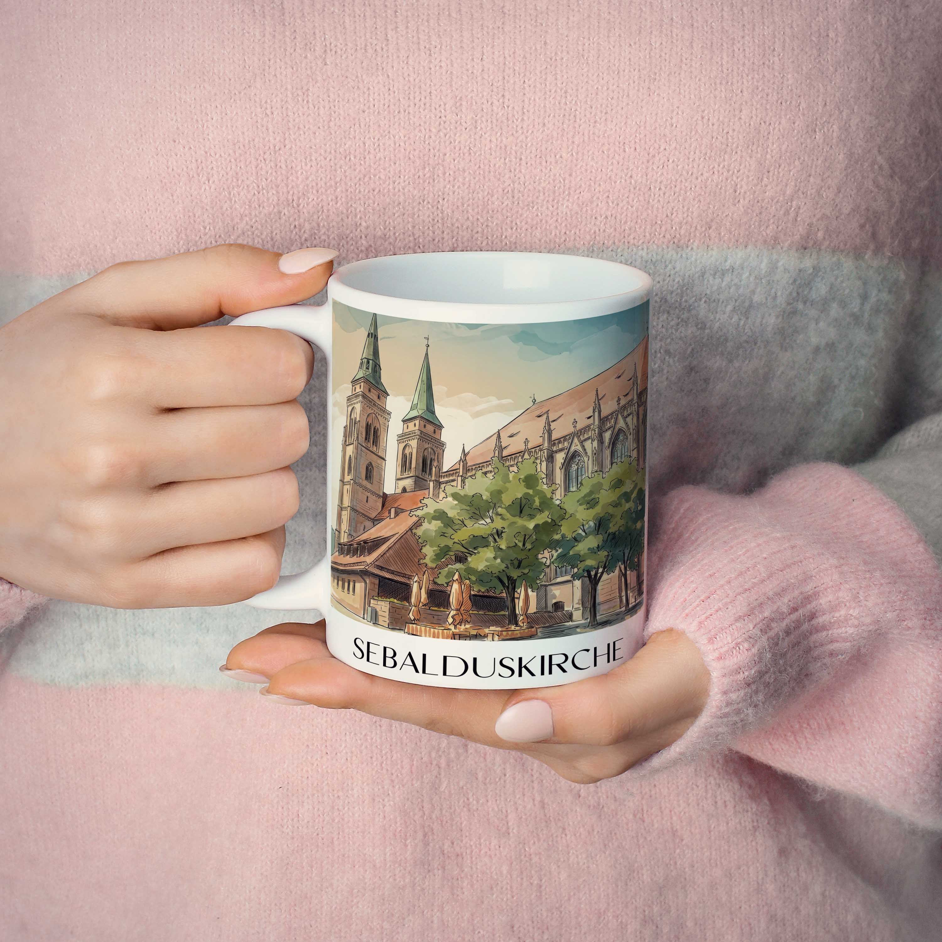 sebalduskirche-nürnberg-deutschland-kaffeebecher-aquarell