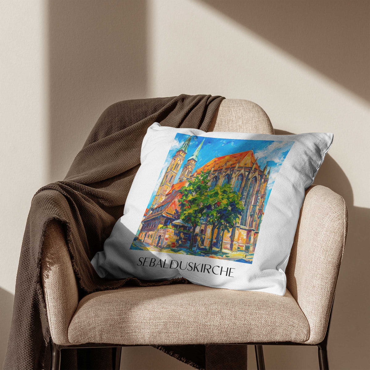 sebalduskirche-nürnberg-deutschland-kissenbezug-oil-painting-oelgemaelde