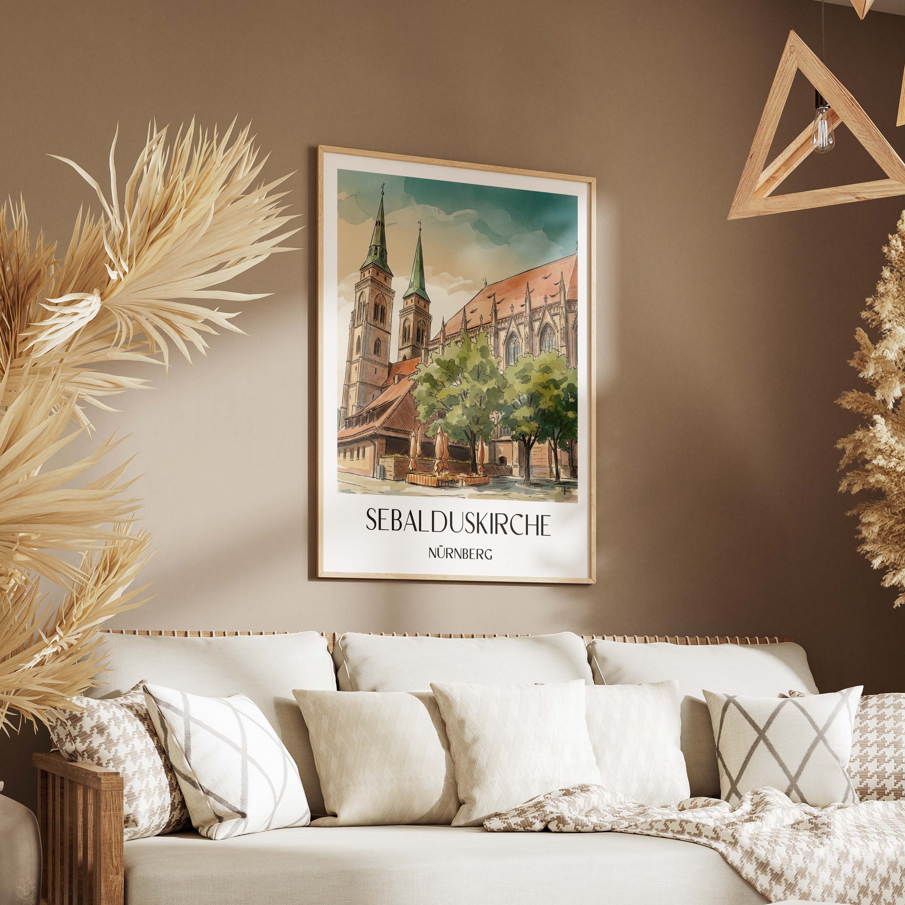 sebalduskirche-nürnberg-deutschland-poster-aquarell