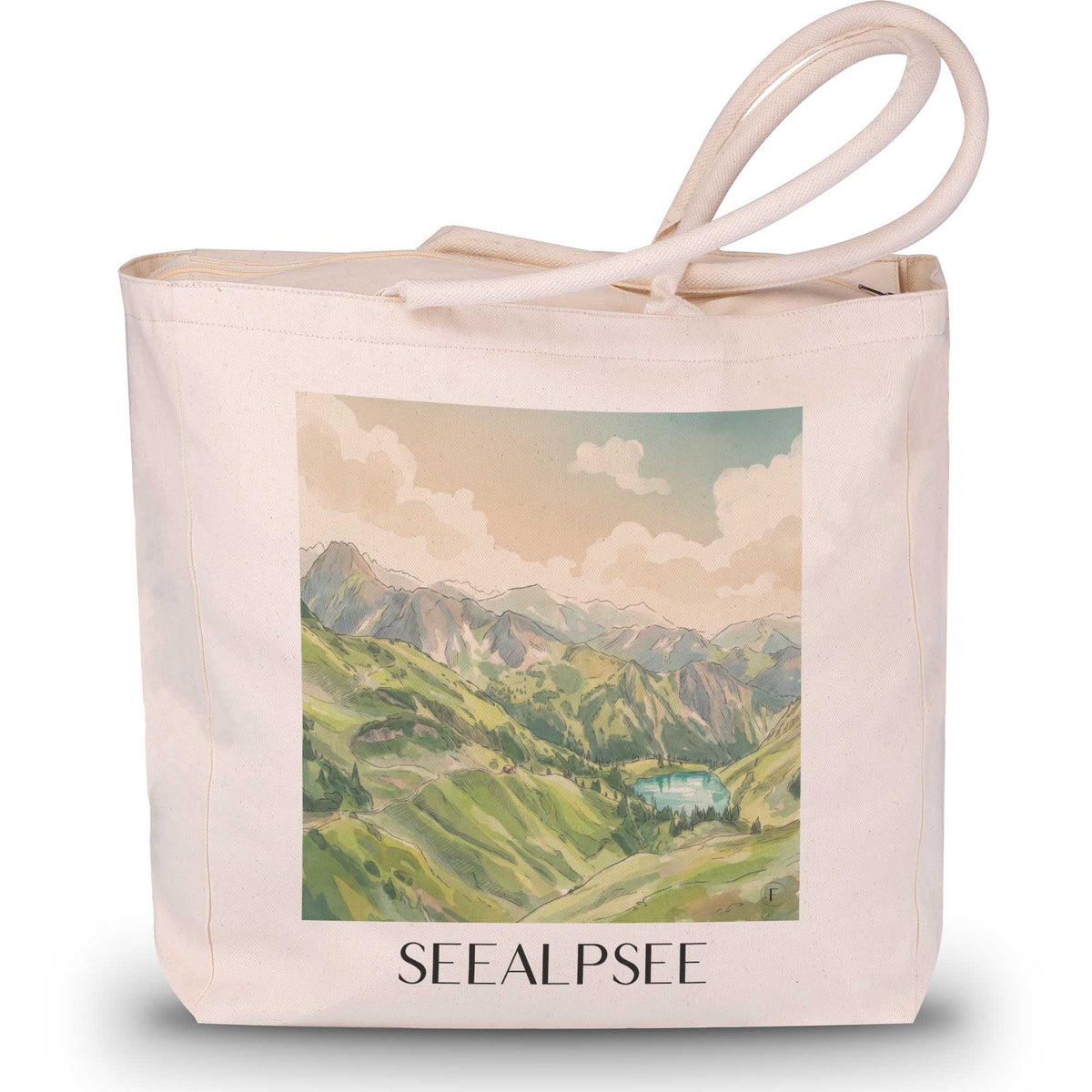 seealpsee-oberallgäu-deutschland-einkaufstasche-aquarell
