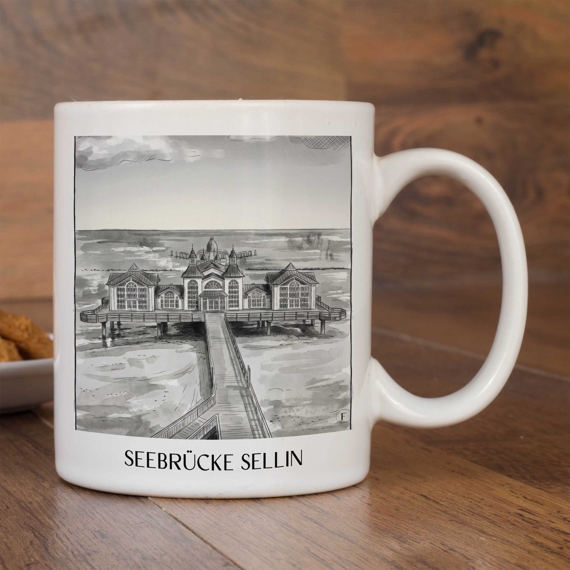 seebrücke-sellin-rügen-deutschland-kaffeebecher-aquarell-schwarz-weiss