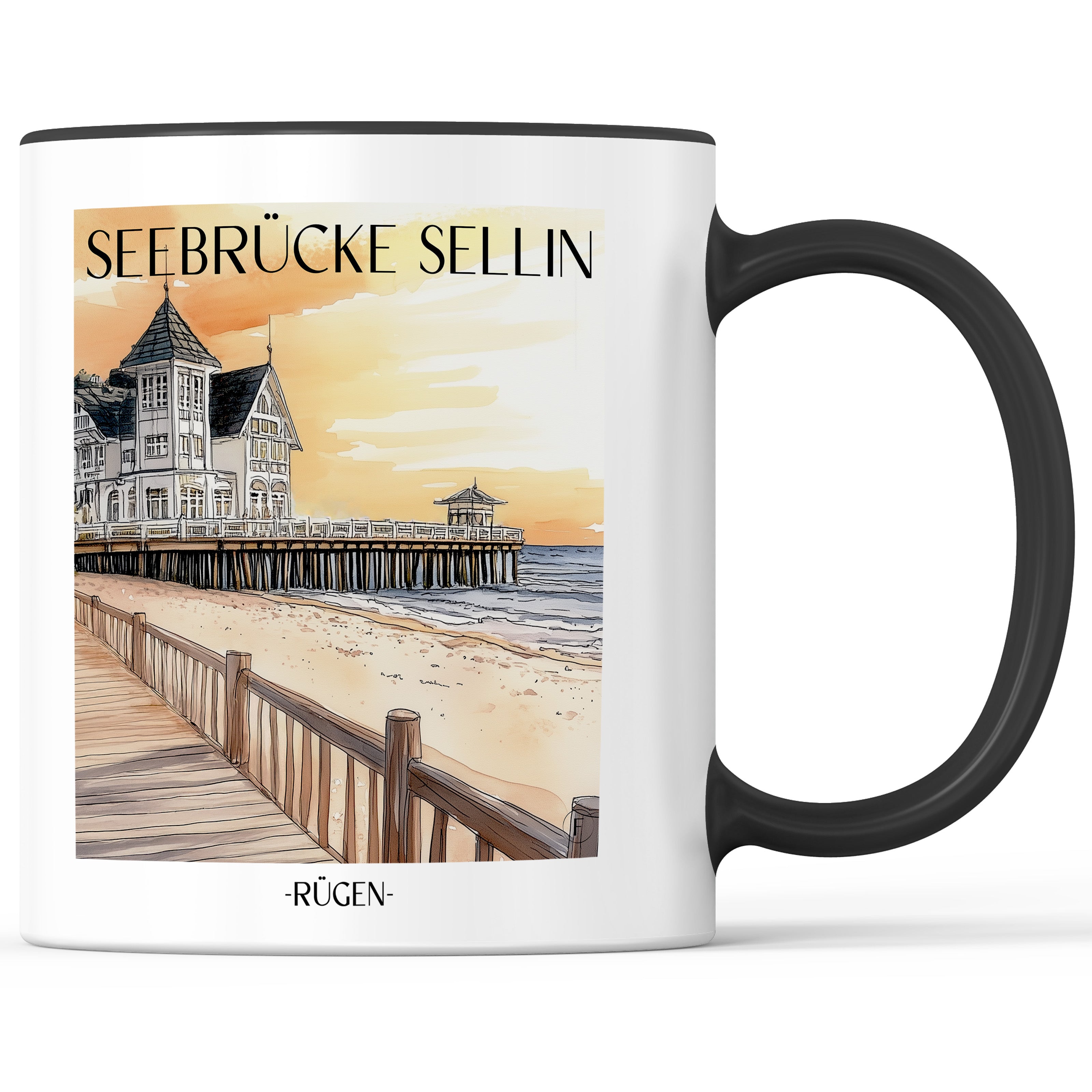 seebrücke-sellin-rügen-deutschland-einkaufstasche-aquarell