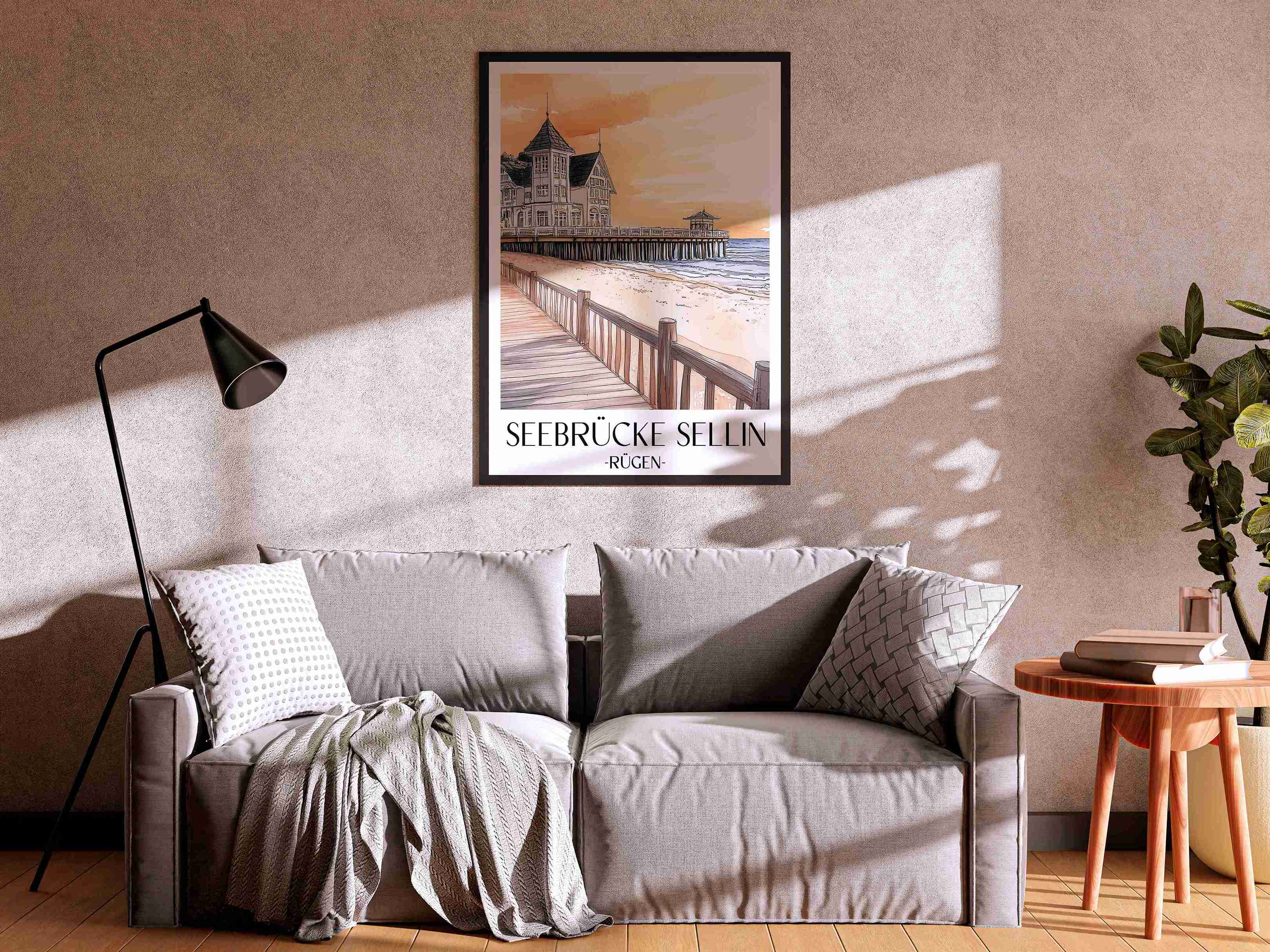 seebrücke-sellin-rügen-deutschland-poster-aquarell