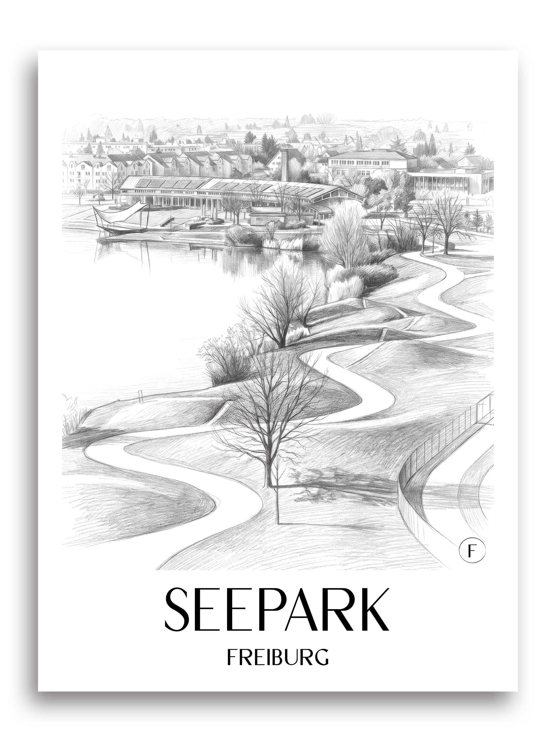 seepark-freiburg-deutschland-poster-bleistift-zeichnung-drawing