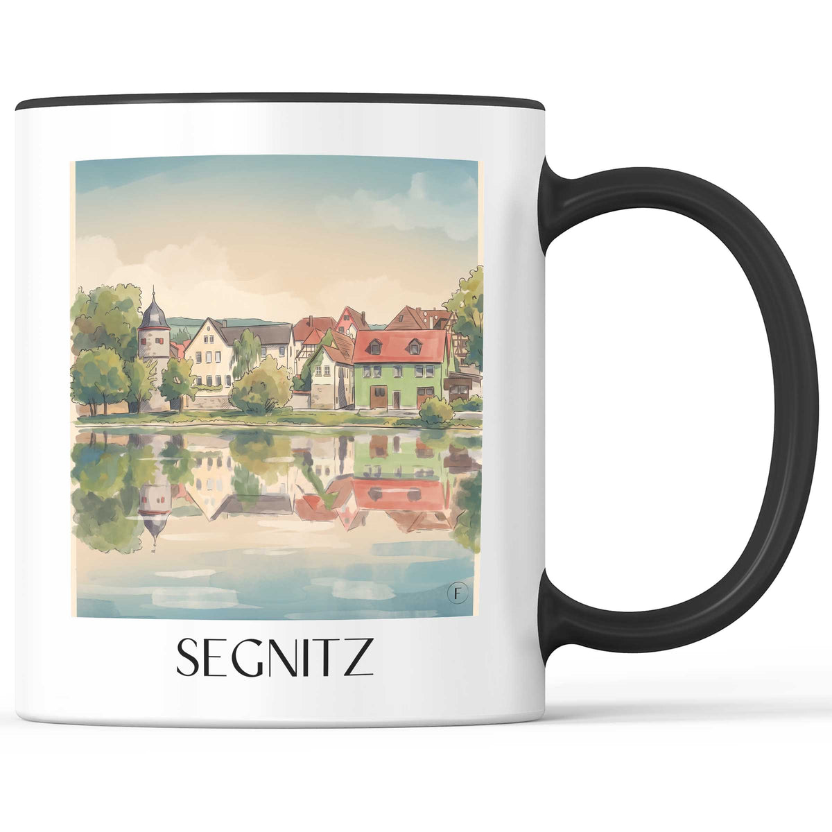 Segnitz Kaffeebecher - Mainfranken - Deutschland Becher - Kaffeetasse im Aquarell Stil - favplace