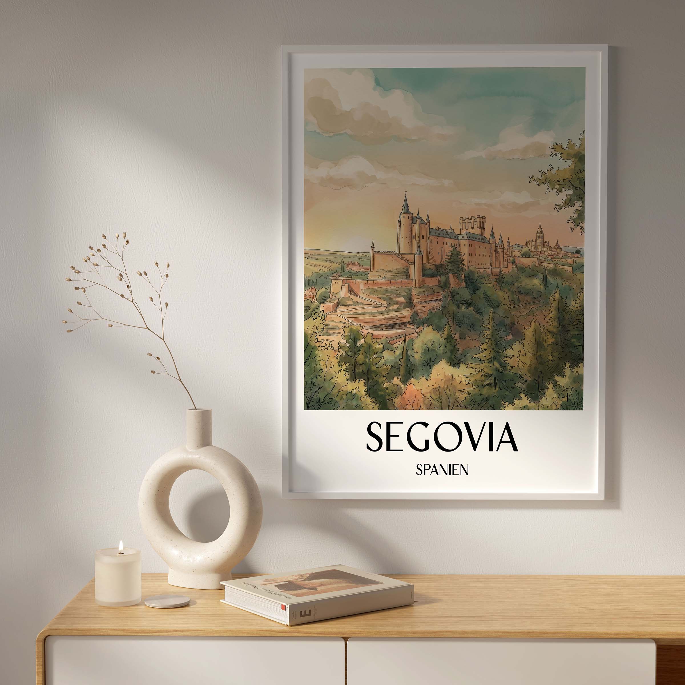 segovia-spanien-spanien-poster-aquarell
